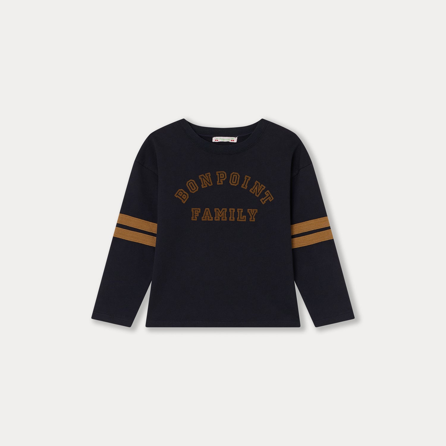 Boys Navy Logo Cotton T-Shirt