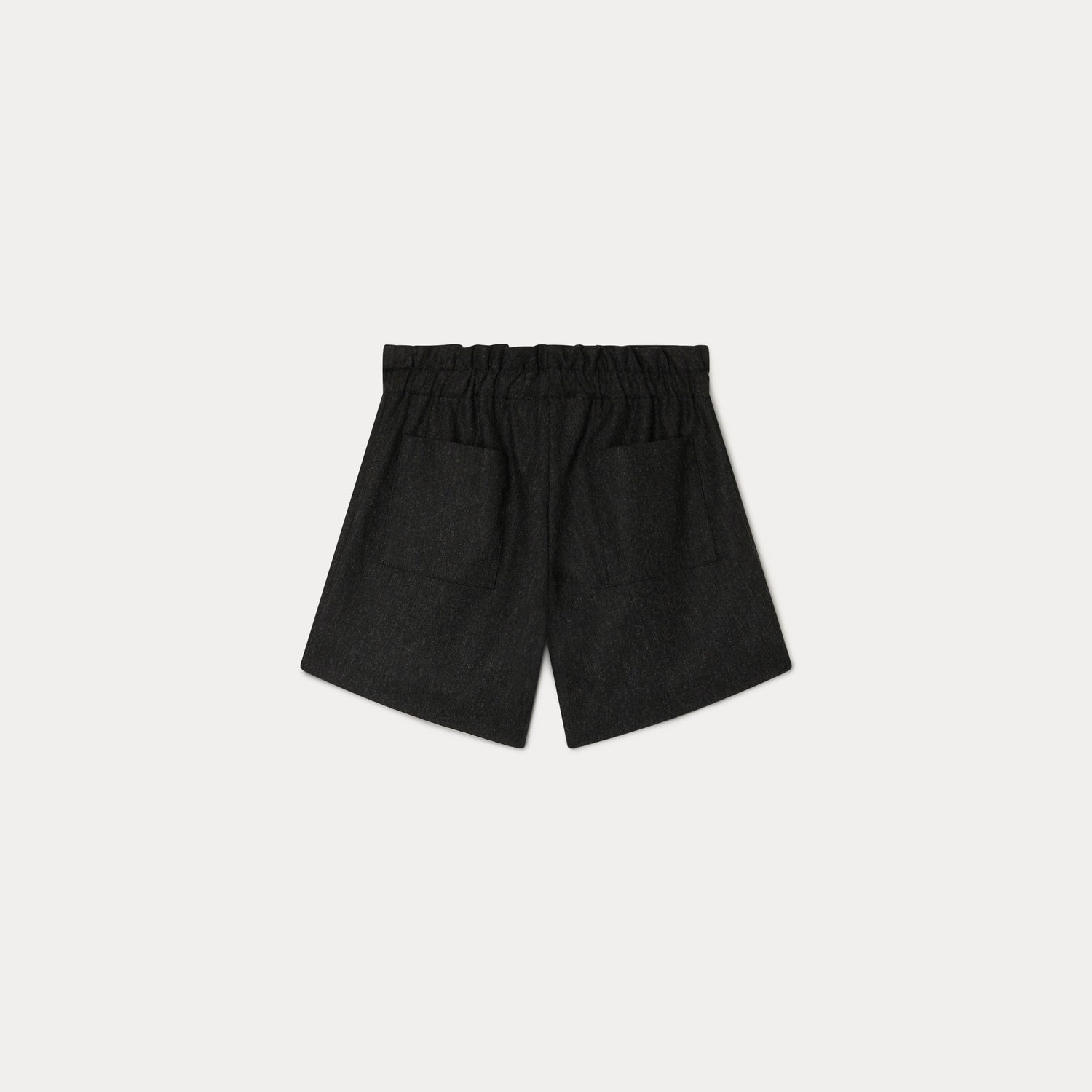 Girls Dark Grey Wool Shorts