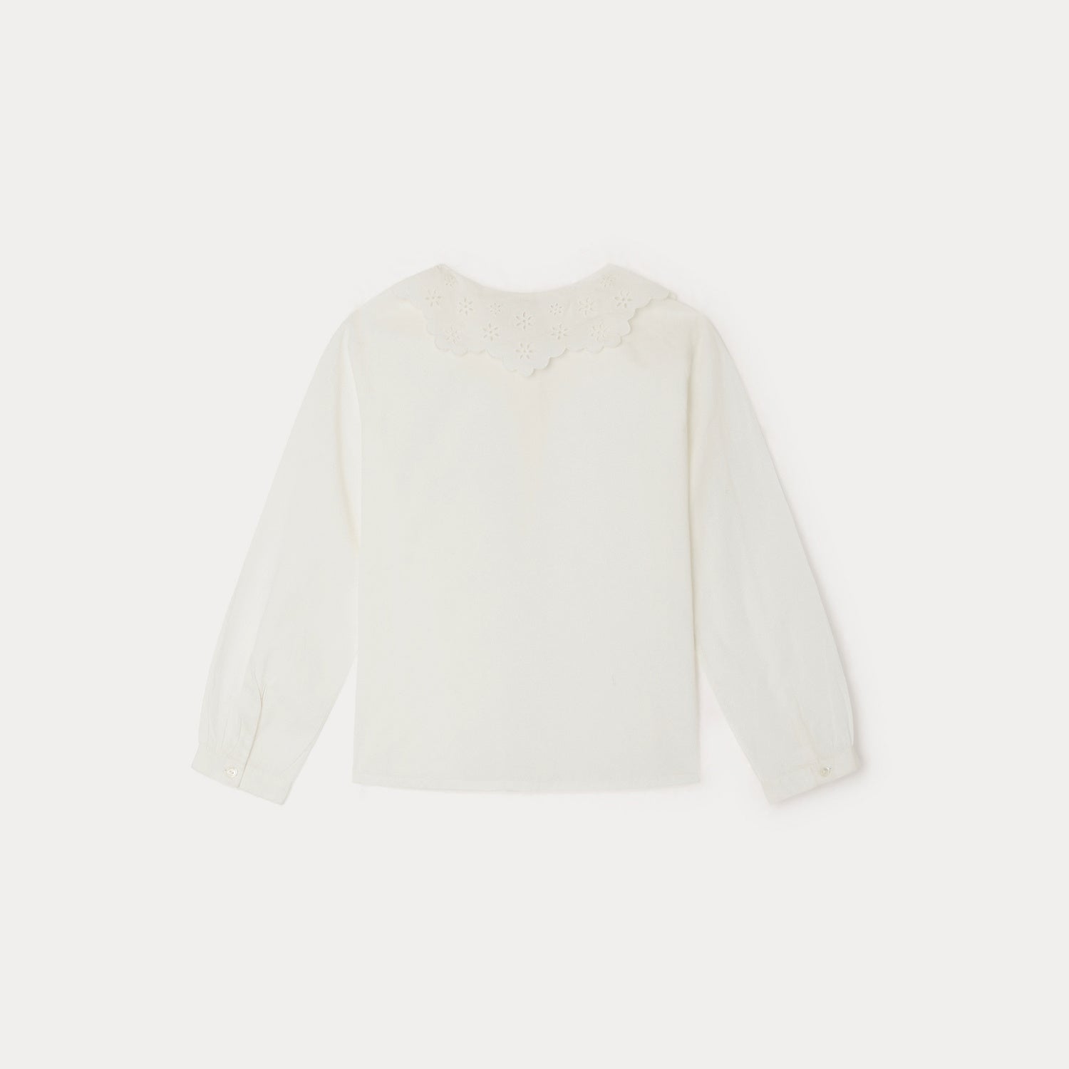 Girls White Cotton Shirt