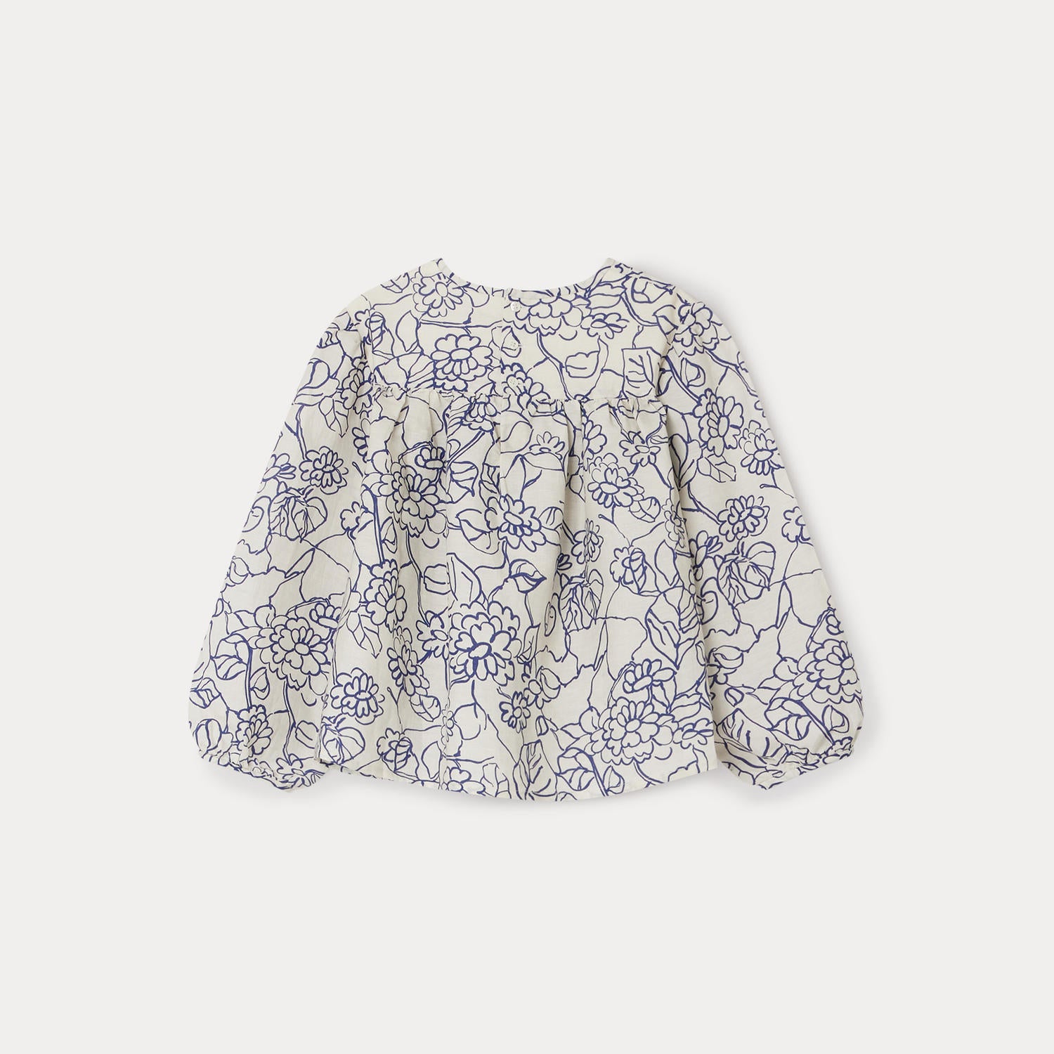 Girls White Printed Top