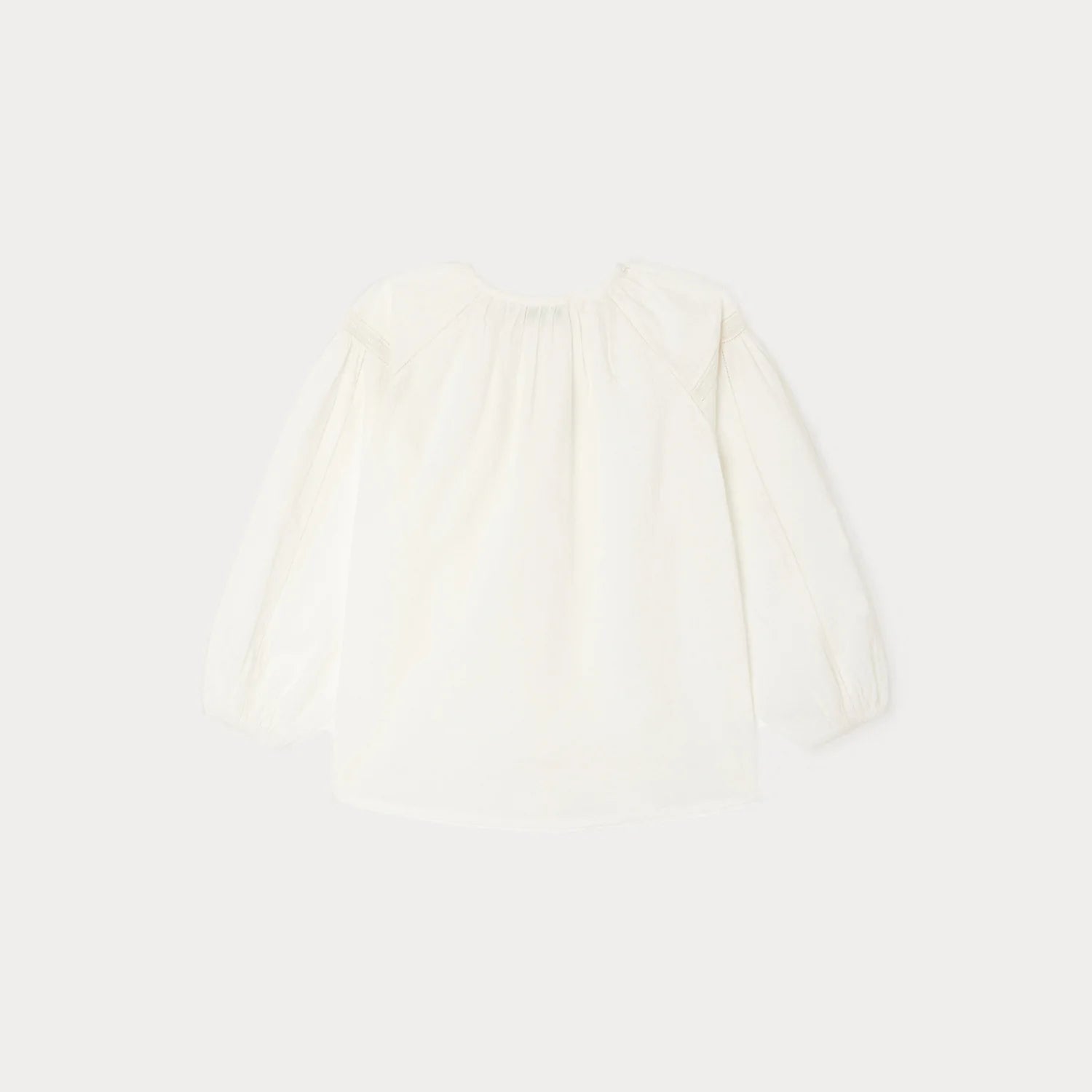 Girls White Cotton Shirt