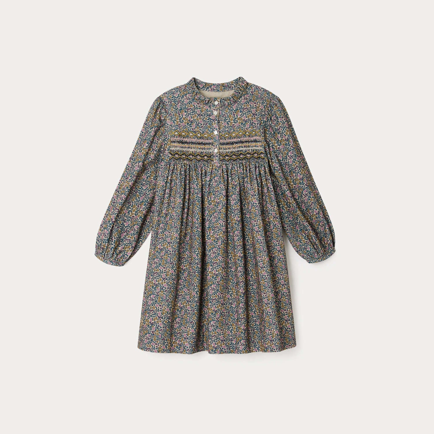 Girls Navy Floral Dress