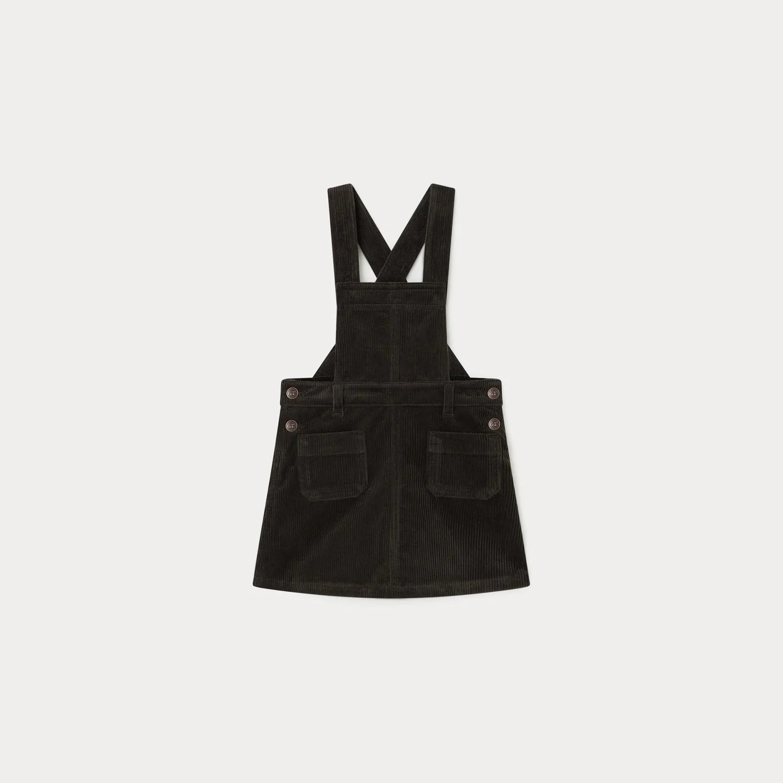 Girls Black Corduroy Dress