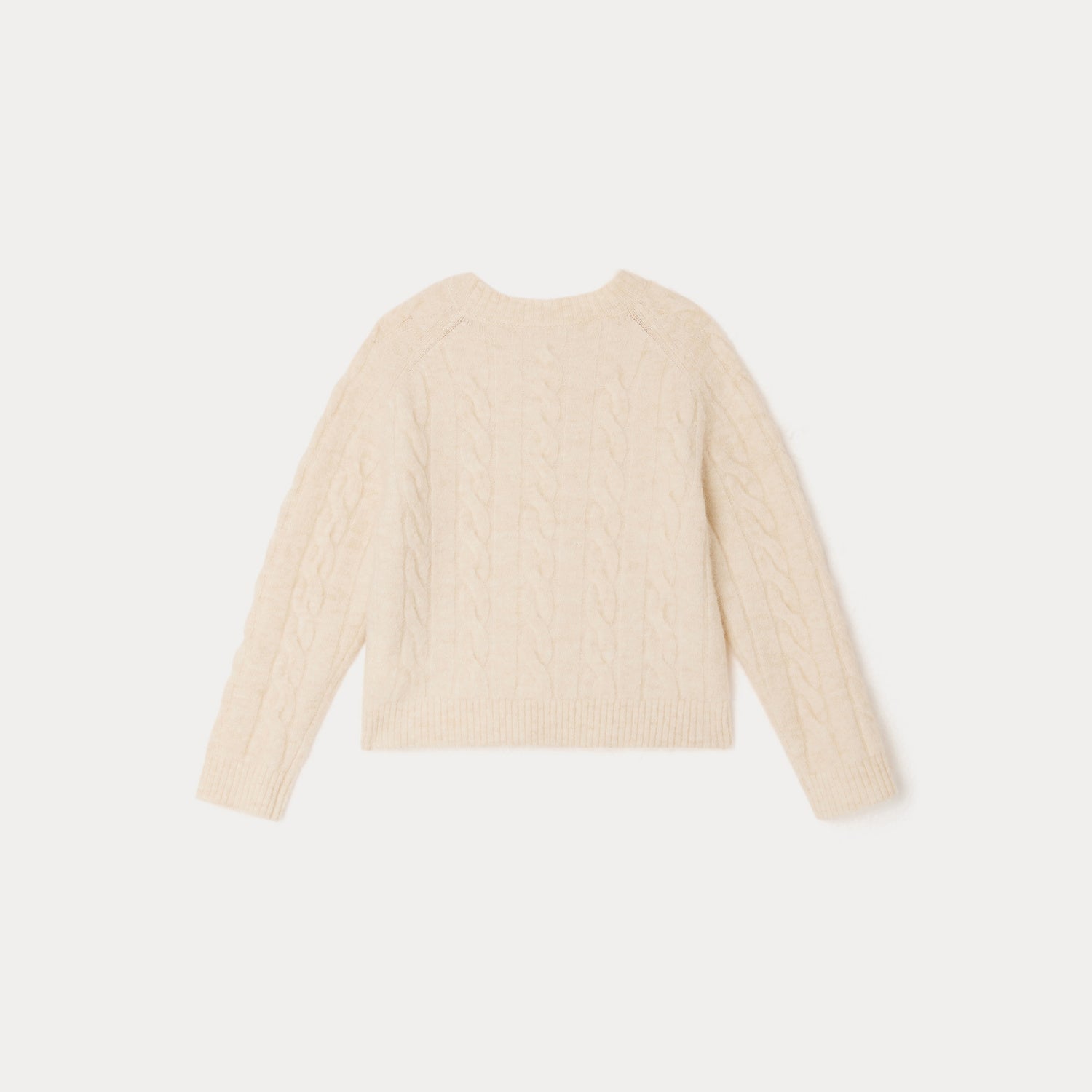 Girls White Wool Sweater