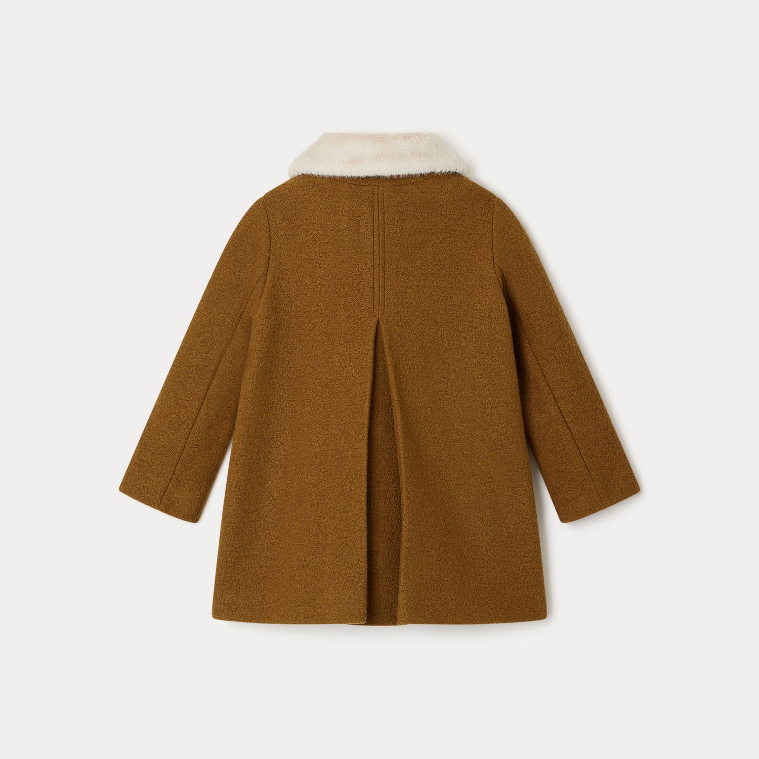 Girls Brown Wool Coat