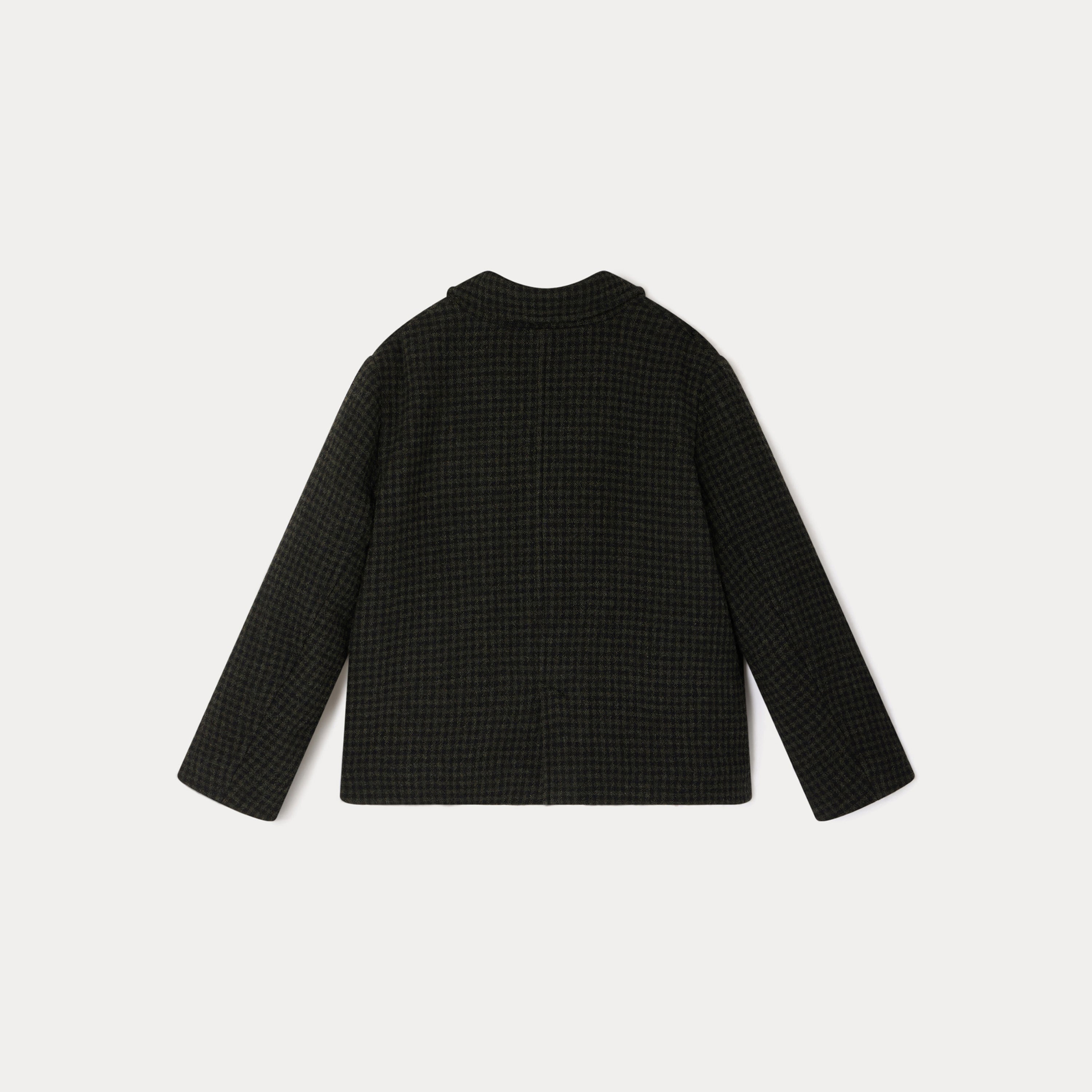 Girls Dark Khaki Wool Coat