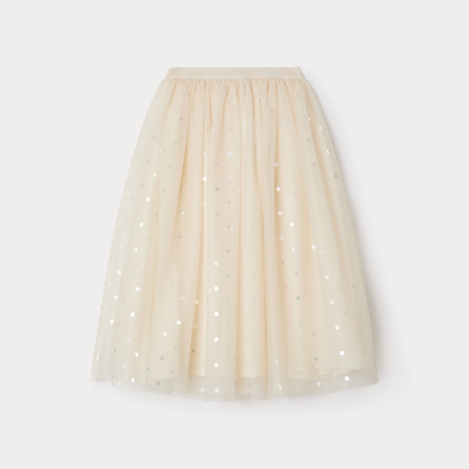 Girls White Dots Skirt