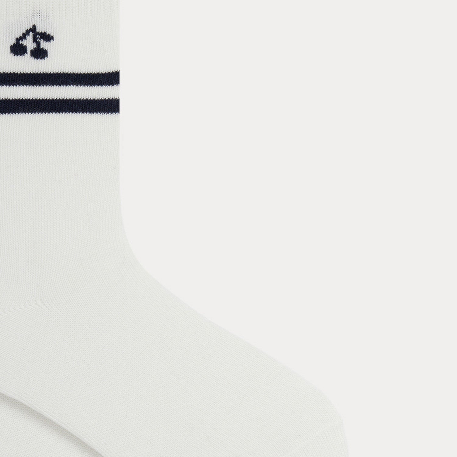 Girls White Logo Cotton Socks