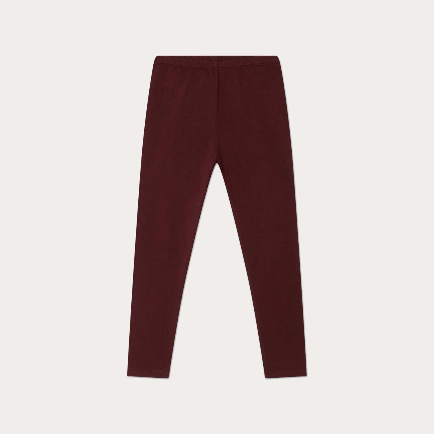 Girls Dark Red Cotton Leggings