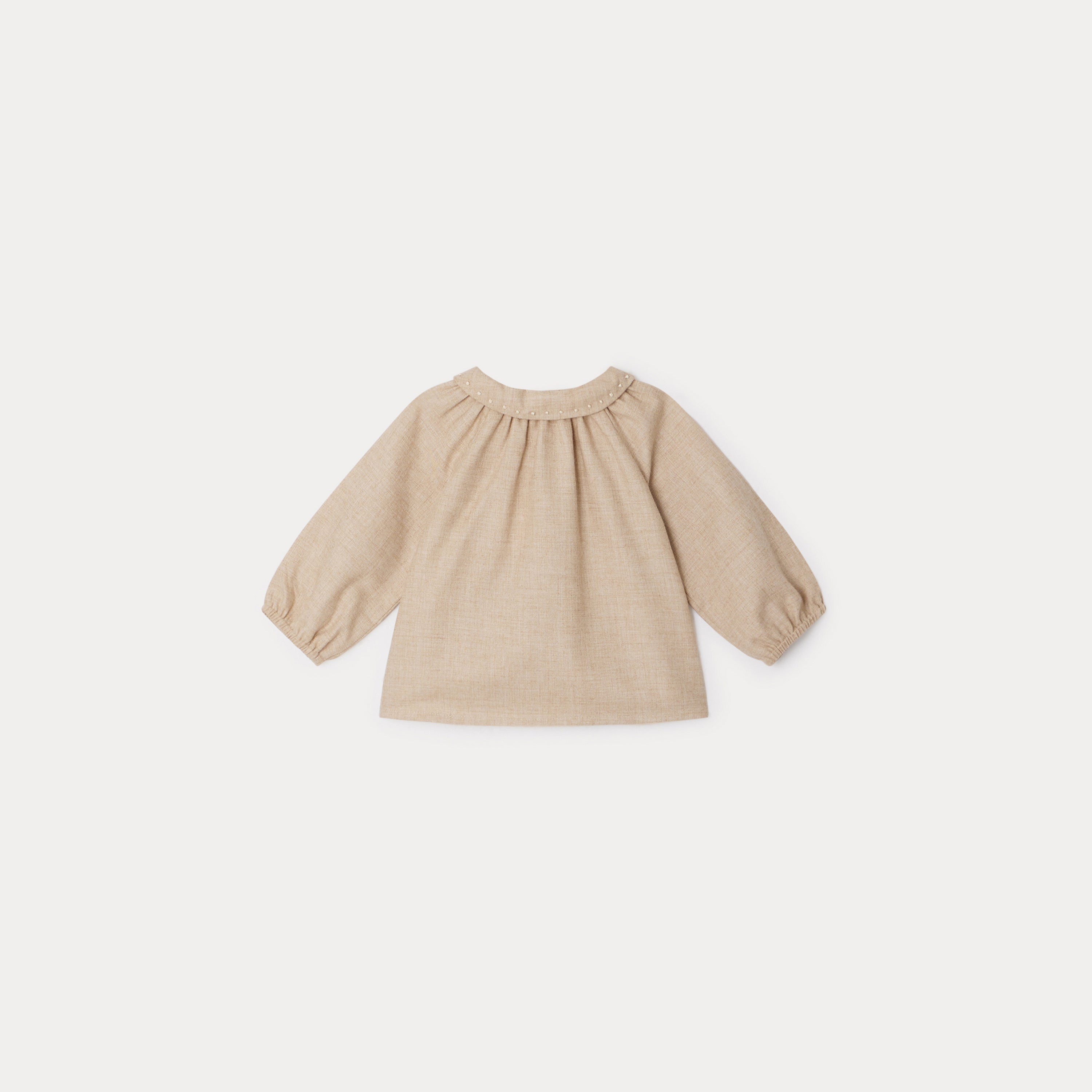 Baby Girls Khaki Cotton Shirt