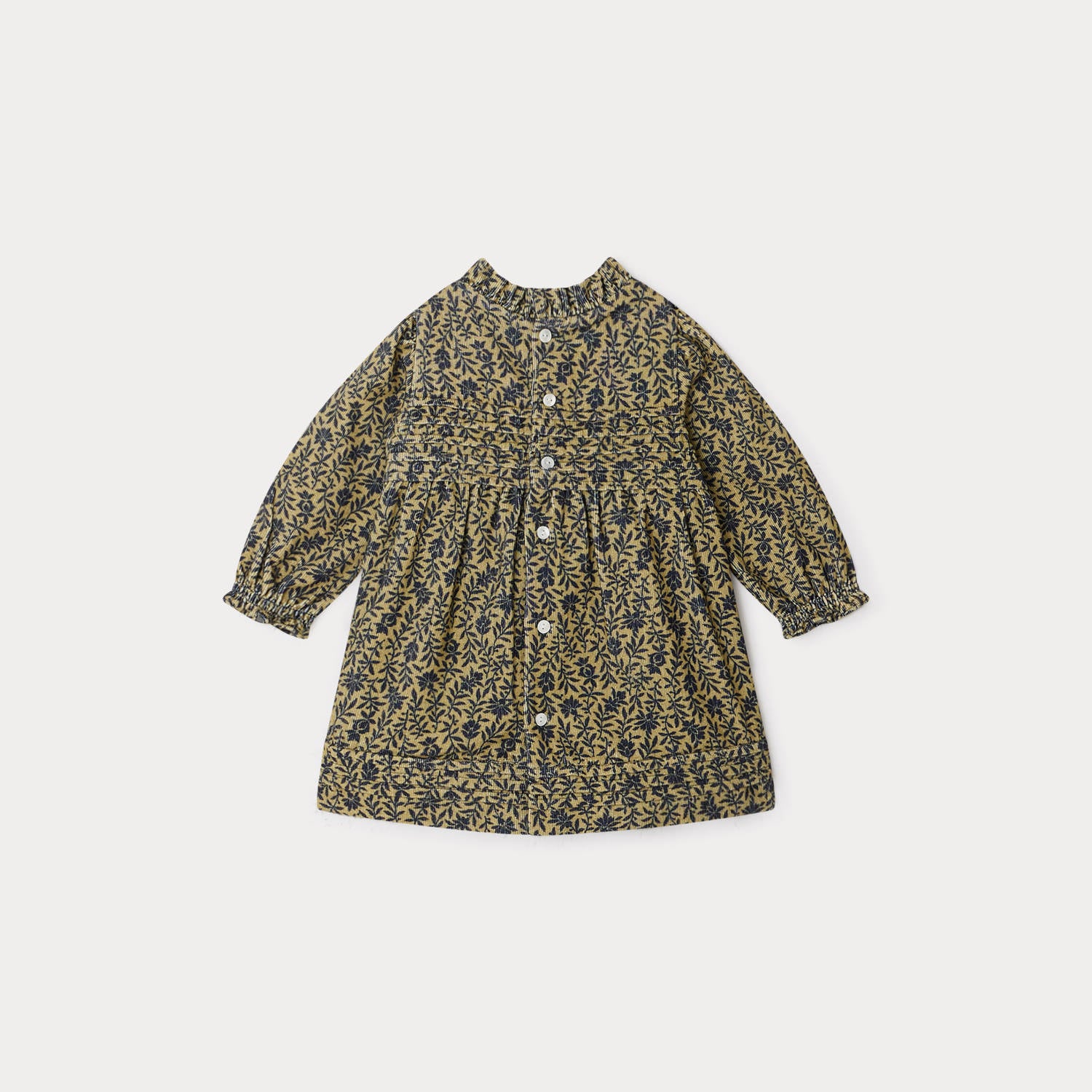 Baby Girls Green Printed Cotton Dress
