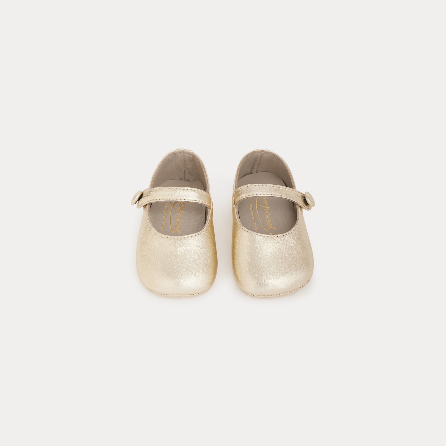Baby Girls Gold Flat Shoes