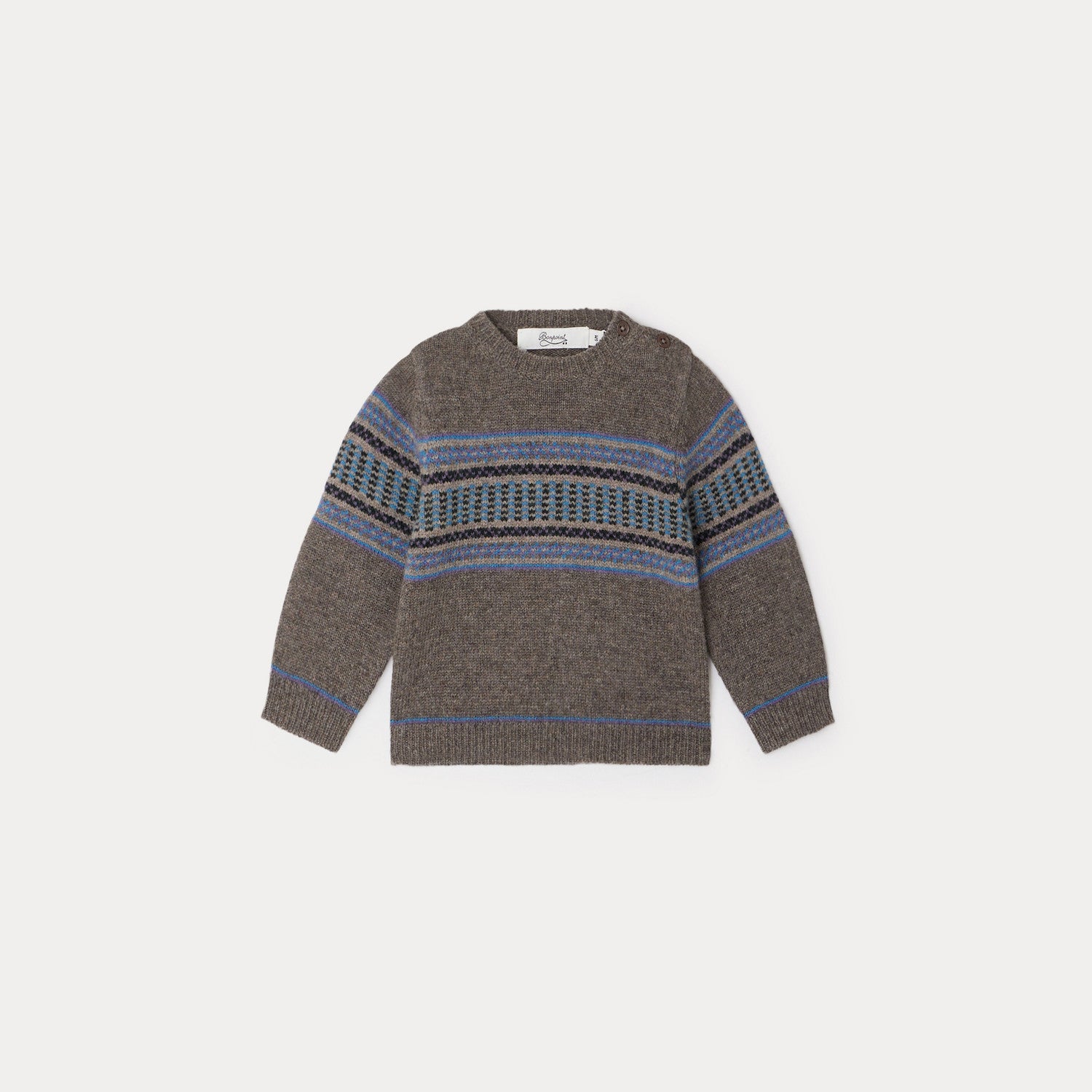 Baby Boys Grey Wool Sweater