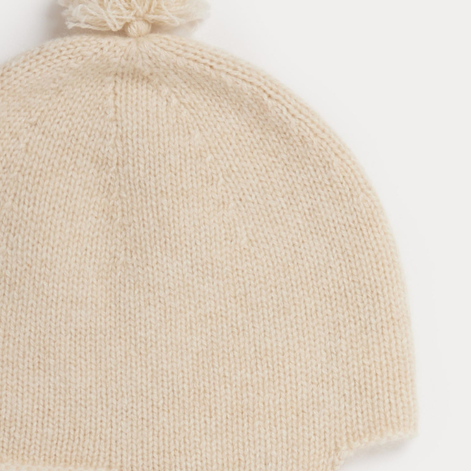 Baby Boys & Girls Beige Cashmere Hat