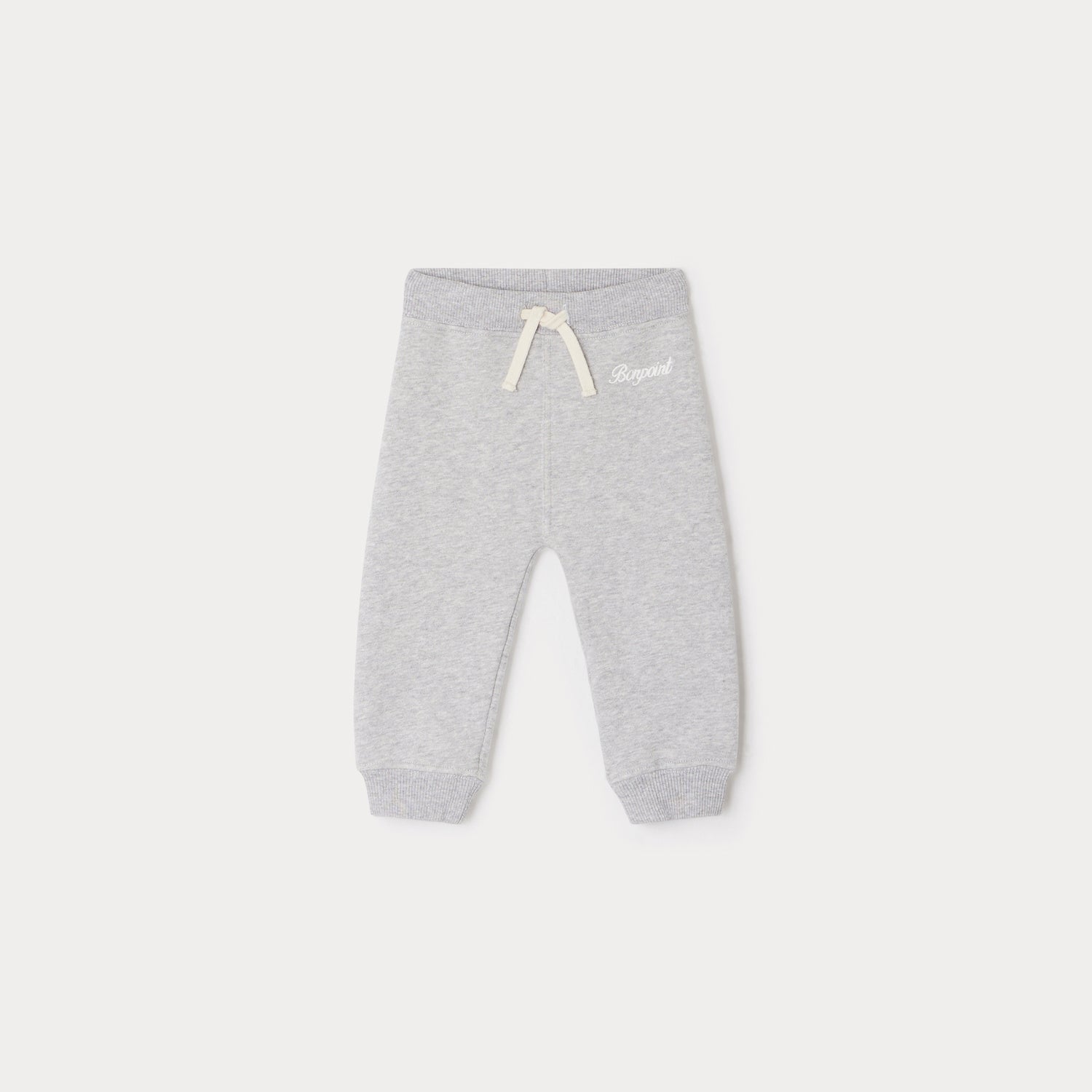 Baby Boys & Girls Grey Cotton Trousers