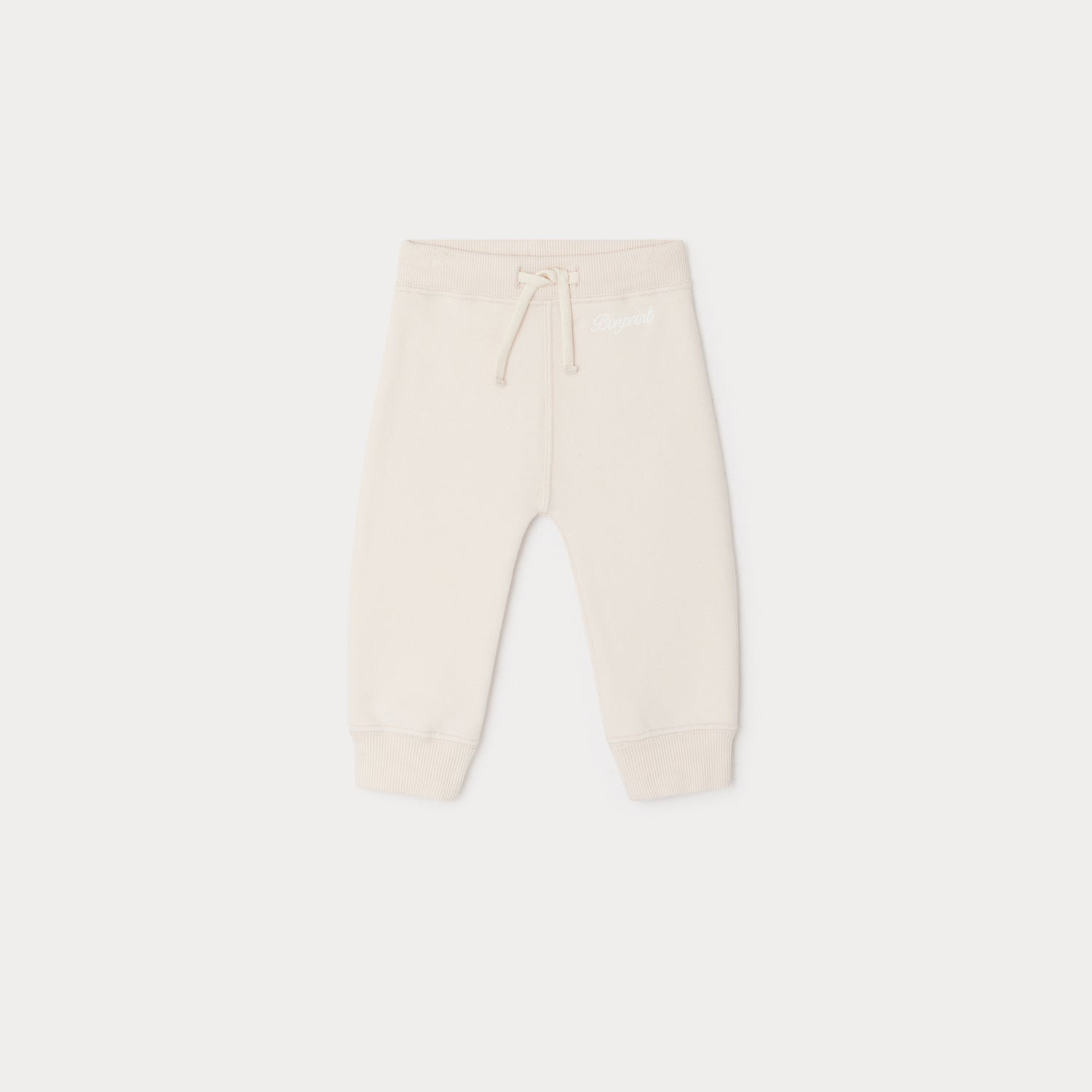 Baby Boys & Girls White Cotton Trousers