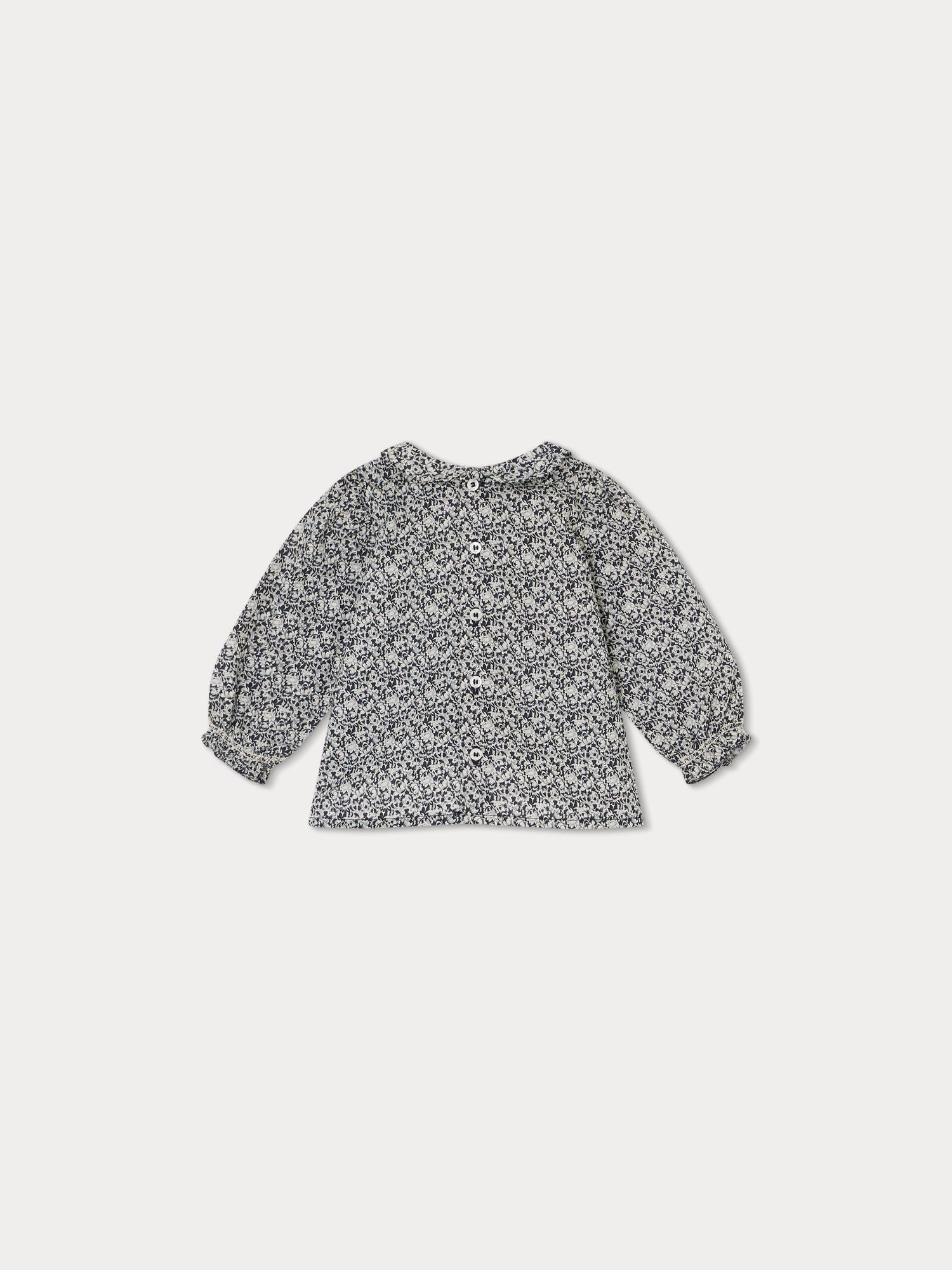 Baby Girls Navy Floral Cotton Top