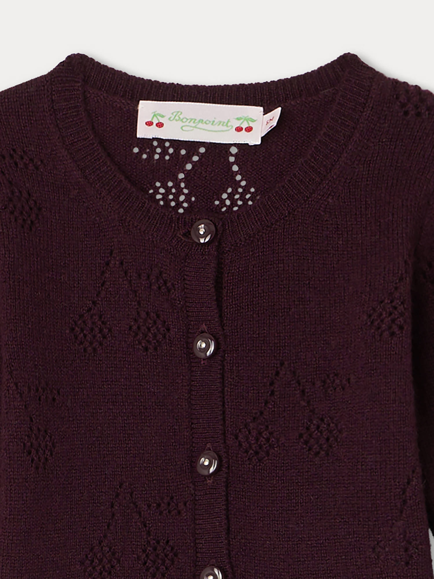 Baby Girls Purple Cashmere Cardigan