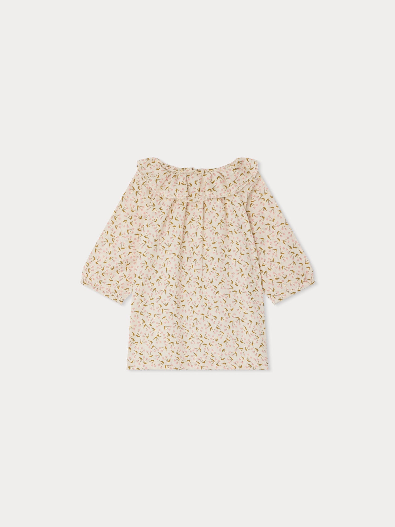 Baby Girls Beige Logo Cotton Dress