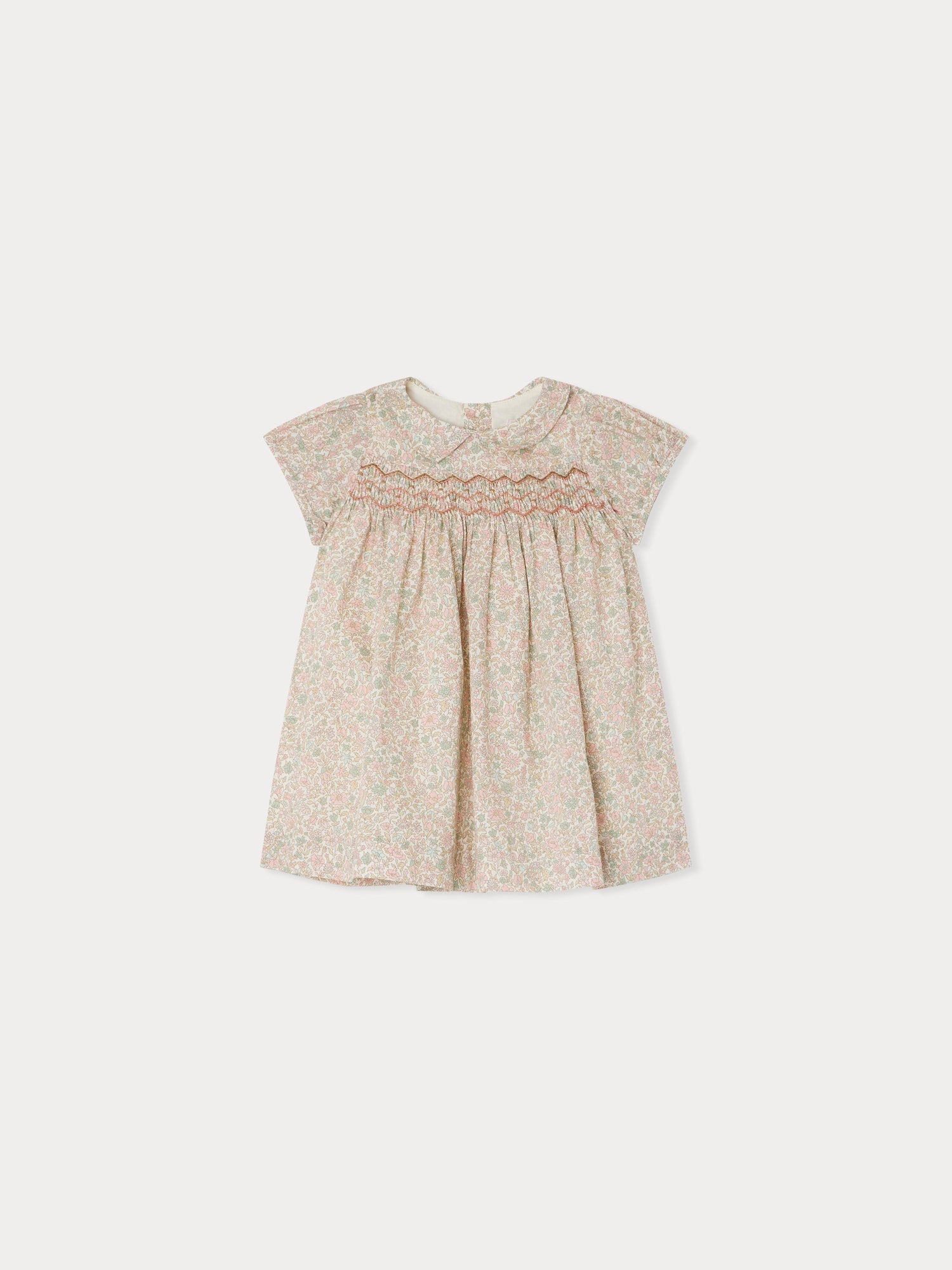Baby Girls Pink Floral Cotton Dress