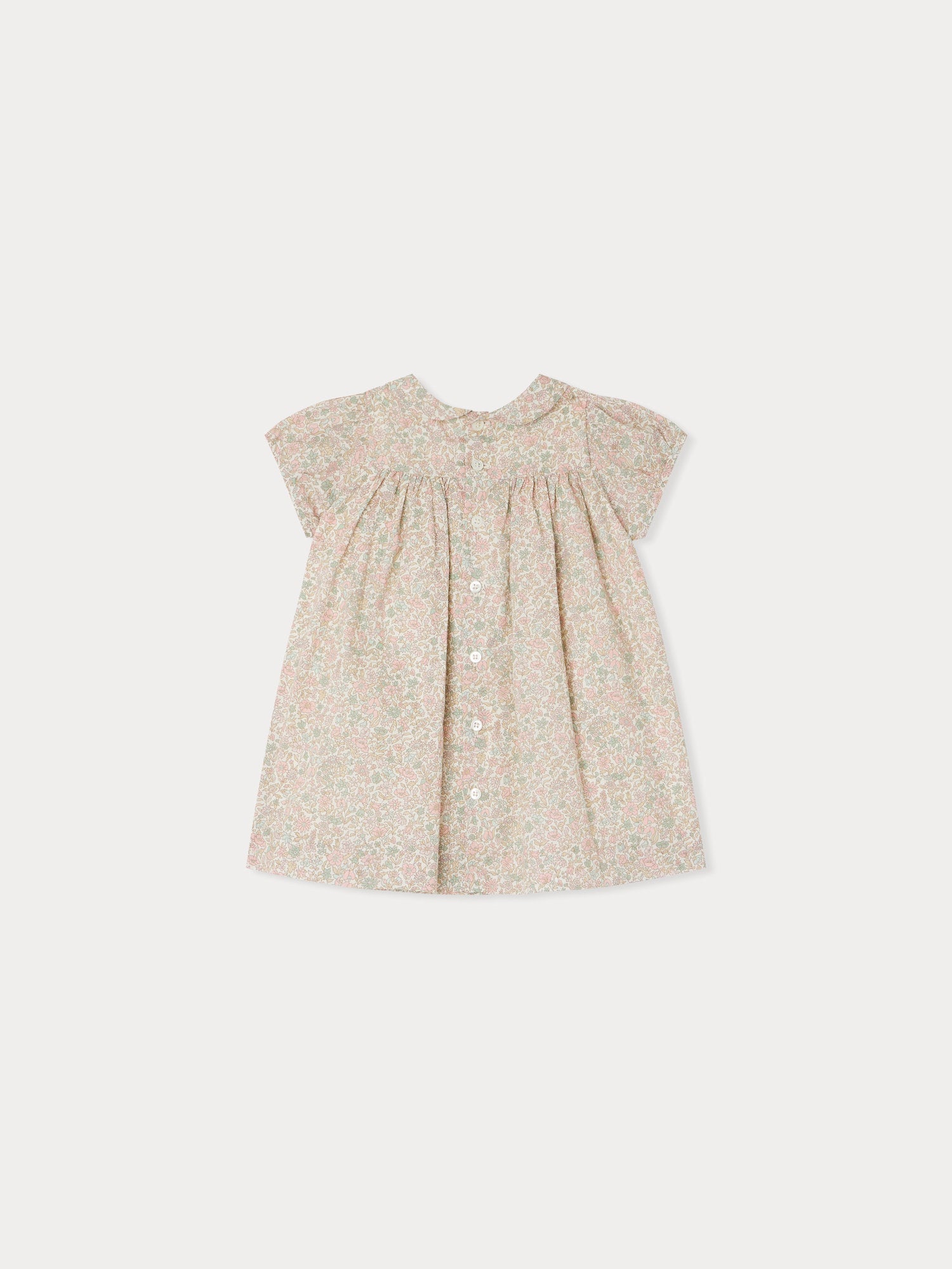 Baby Girls Pink Floral Cotton Dress