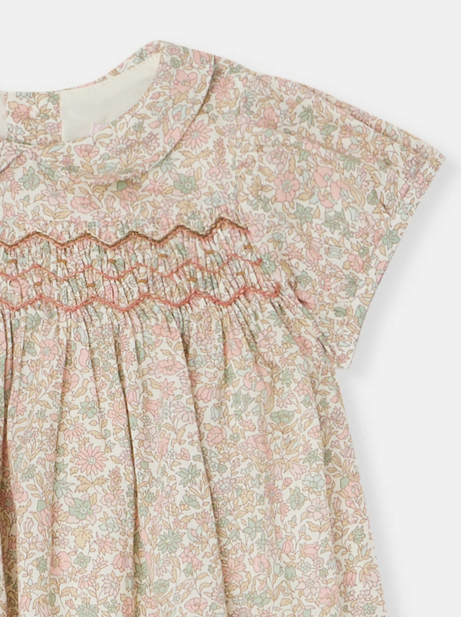 Baby Girls Pink Floral Cotton Dress