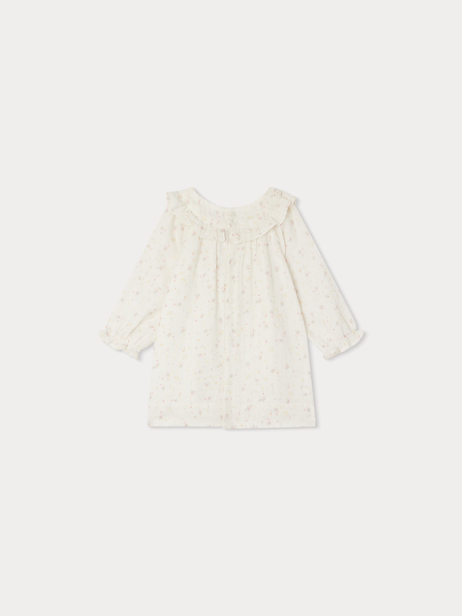 Baby Girls White Floral Cotton Dress