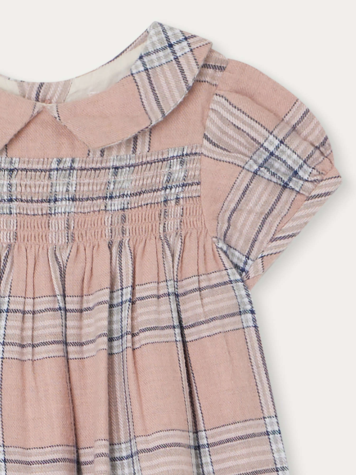 Baby Girls Pink Check Cotton Dress