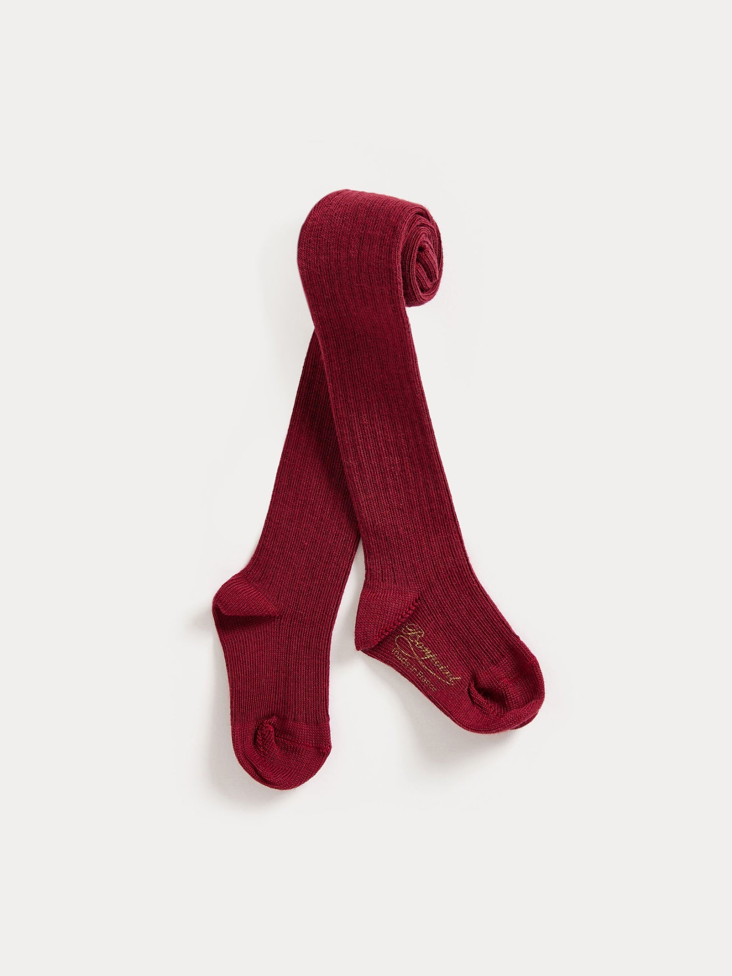 Baby Girls Wine Red Cotton Tights