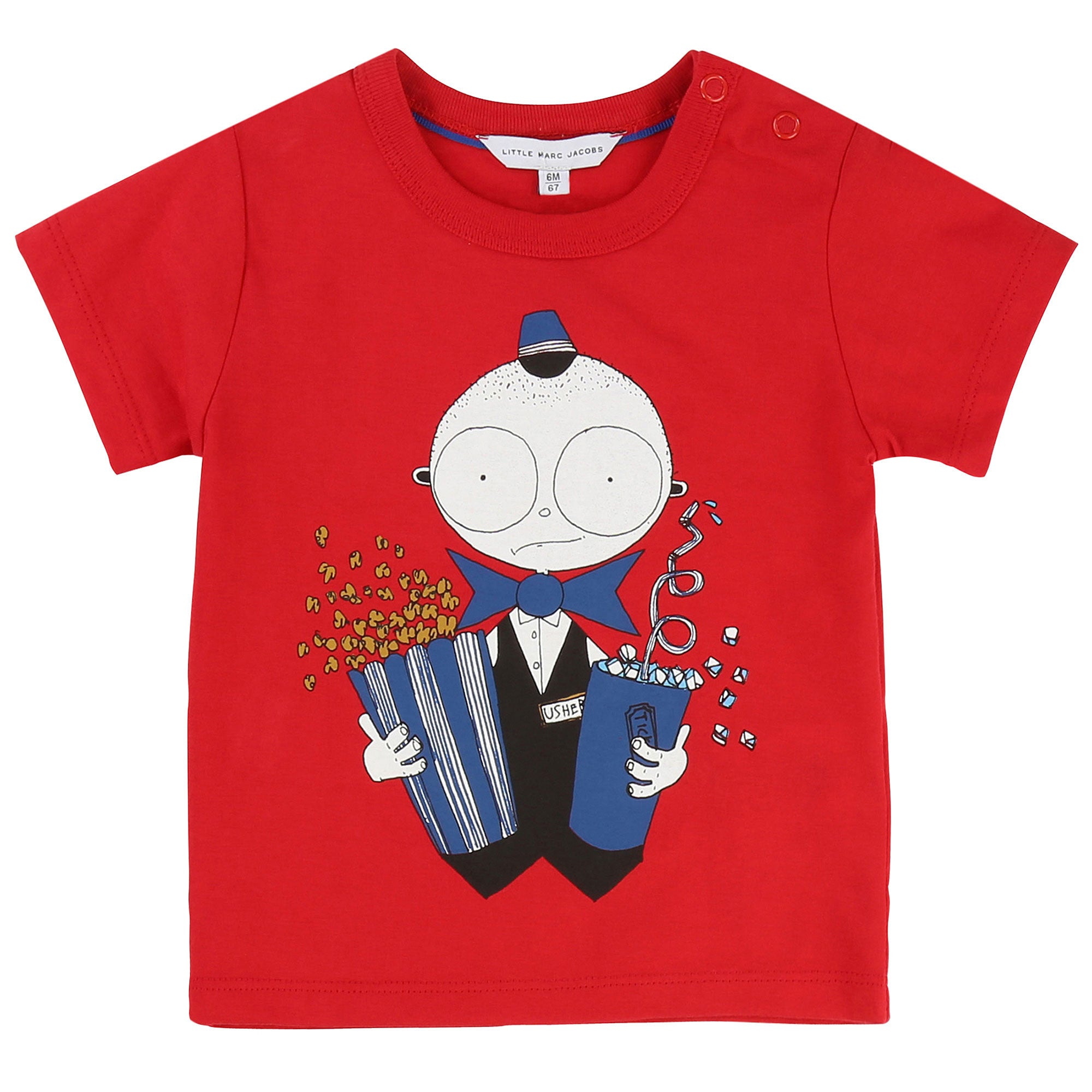 Baby Boys Red Cotton T-Shirt - CÉMAROSE | Children's Fashion Store - 1