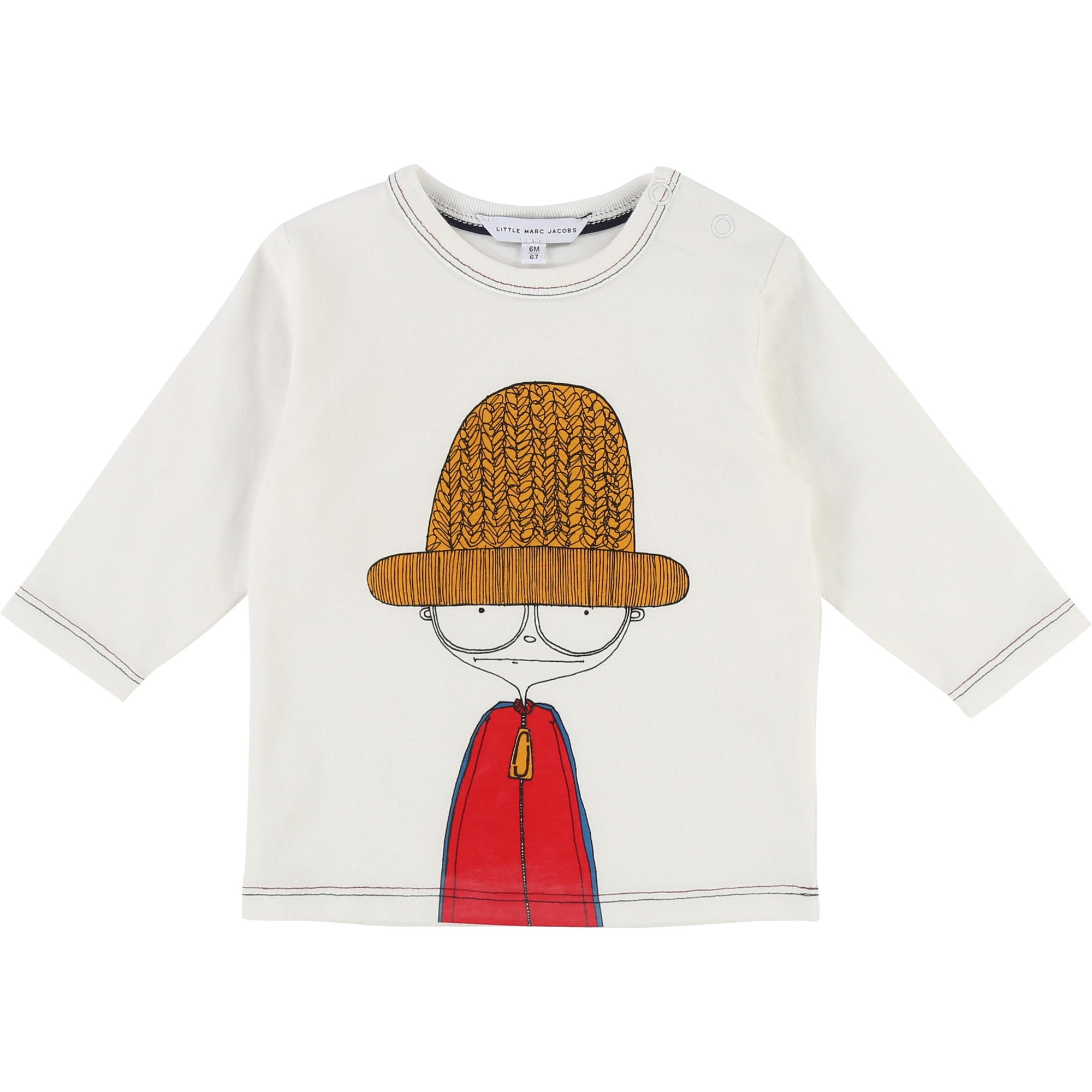 Baby Boys Off White Cotton T-shirt