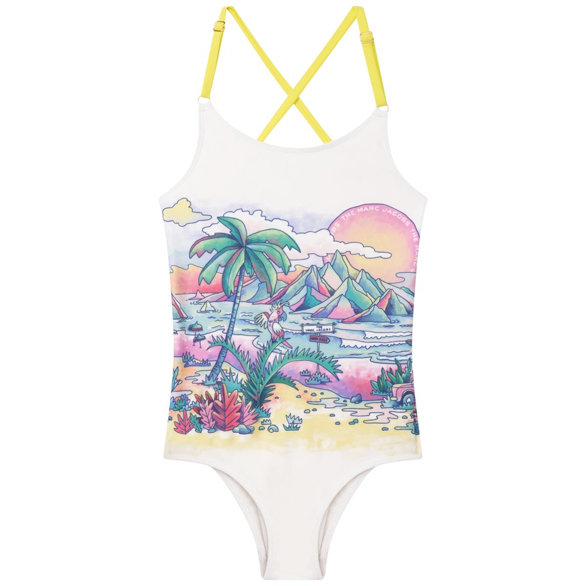 Girls White Swimsuit