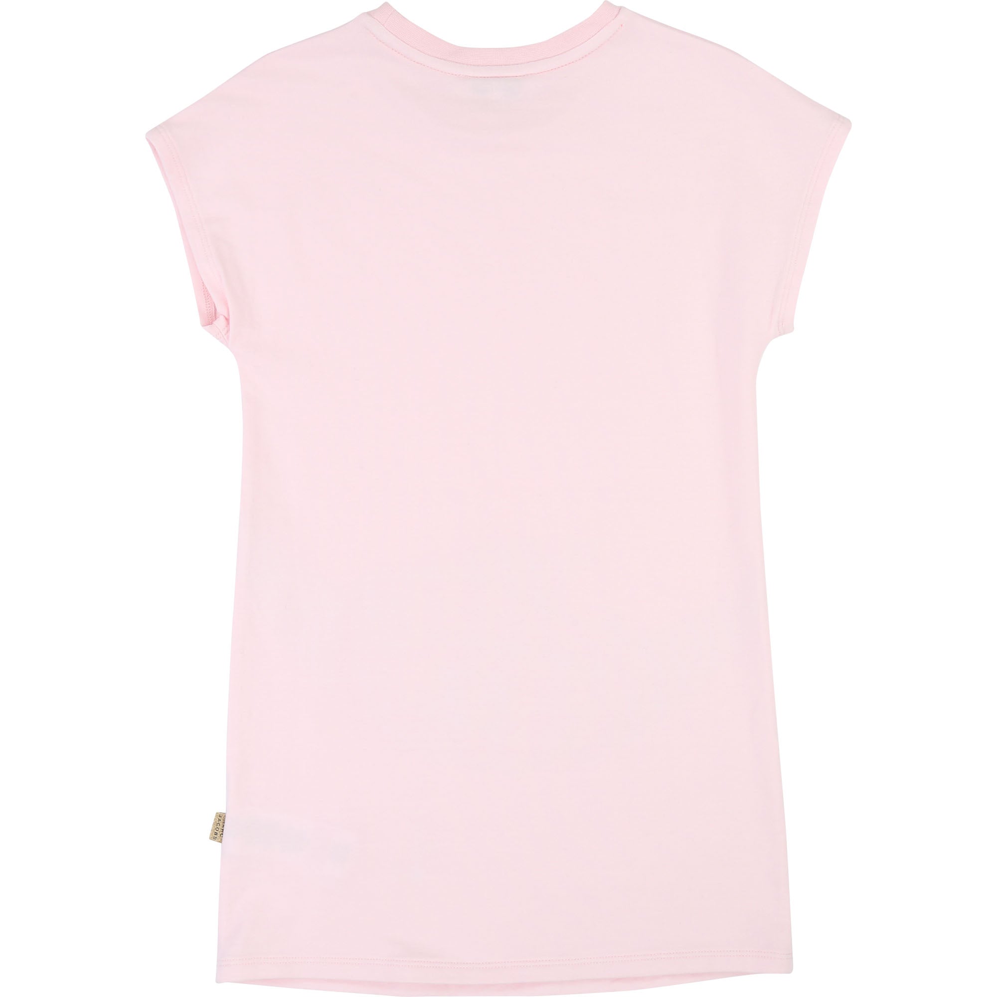 Girls Pink Printed Cotton Dress