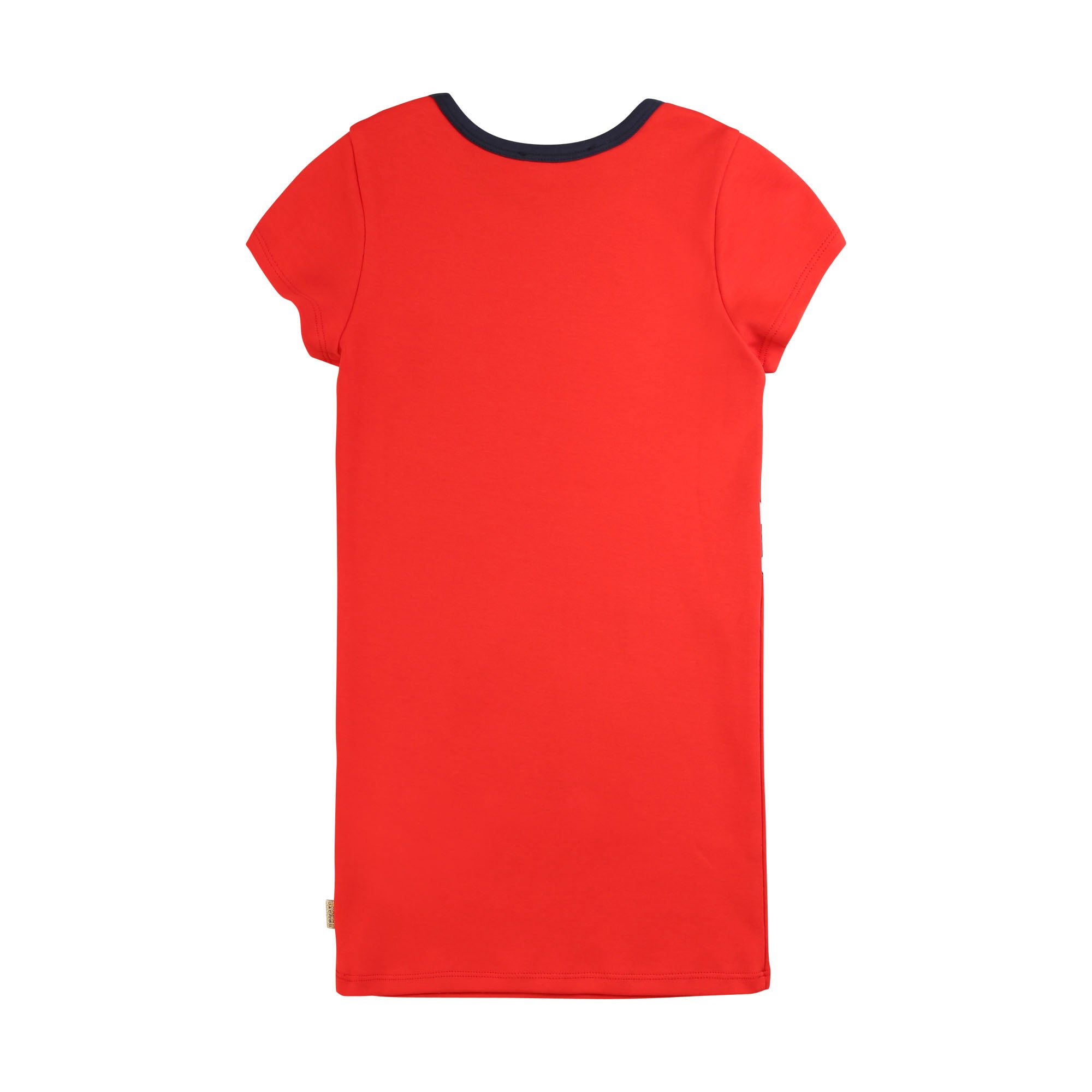 Girls Red Pattern Cotton Dress
