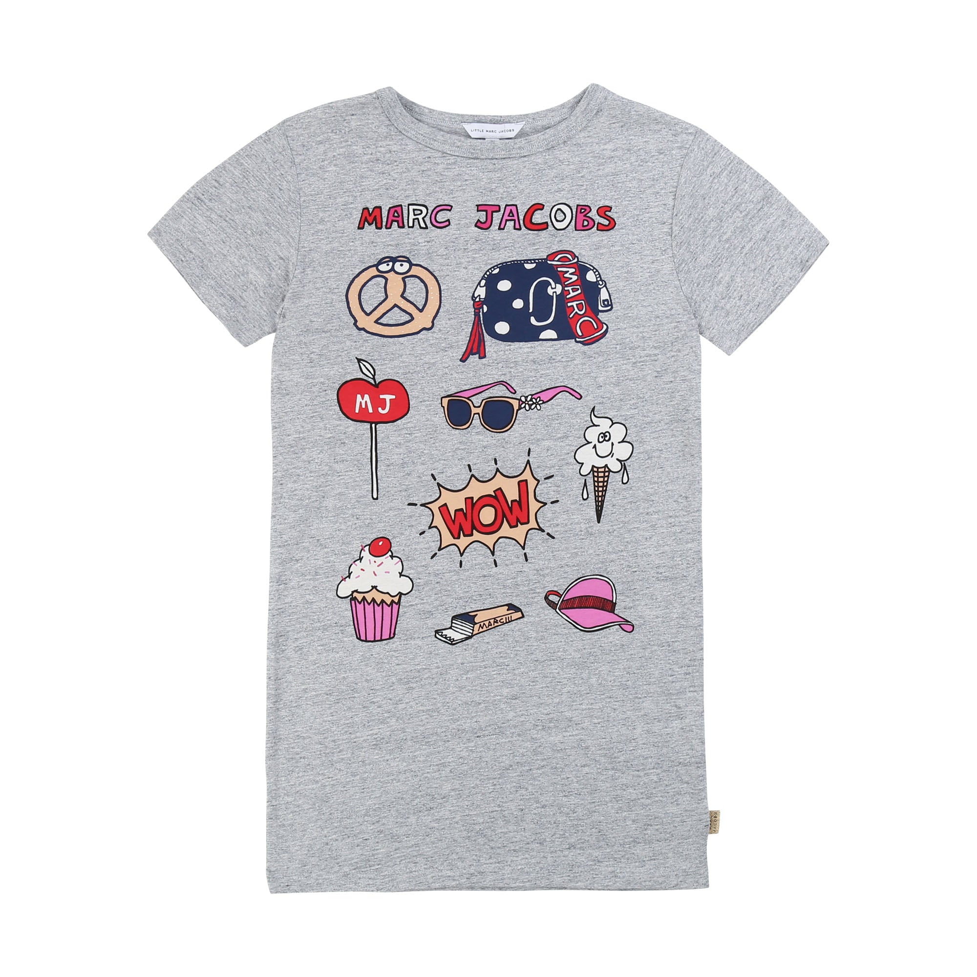 Girls Grey Pattern Cotton Dress
