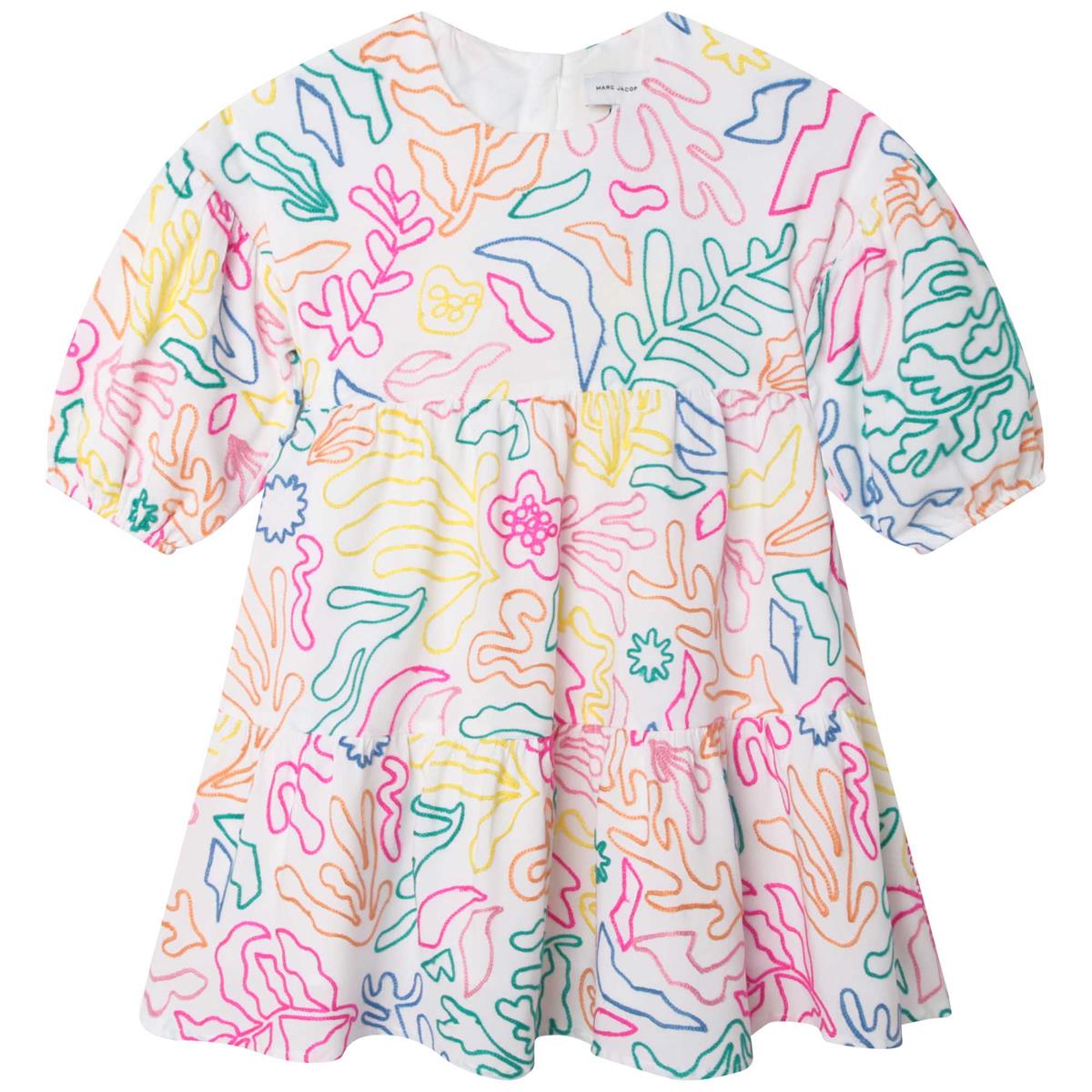 Girls White Floral Dress