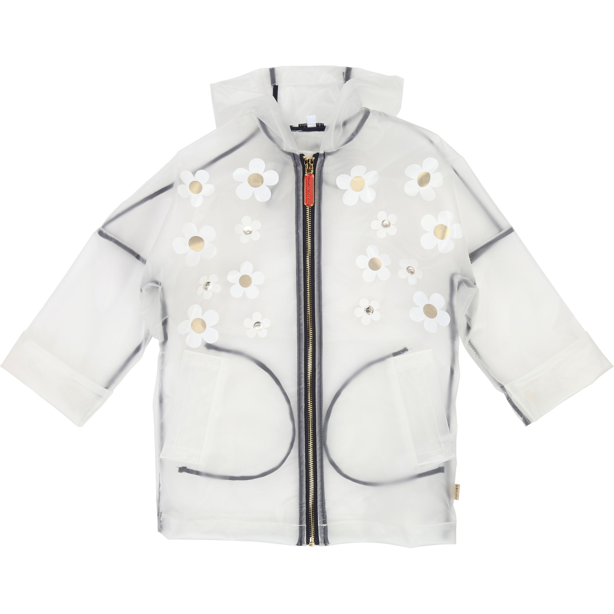 Girls Transparent Printed Raincoat