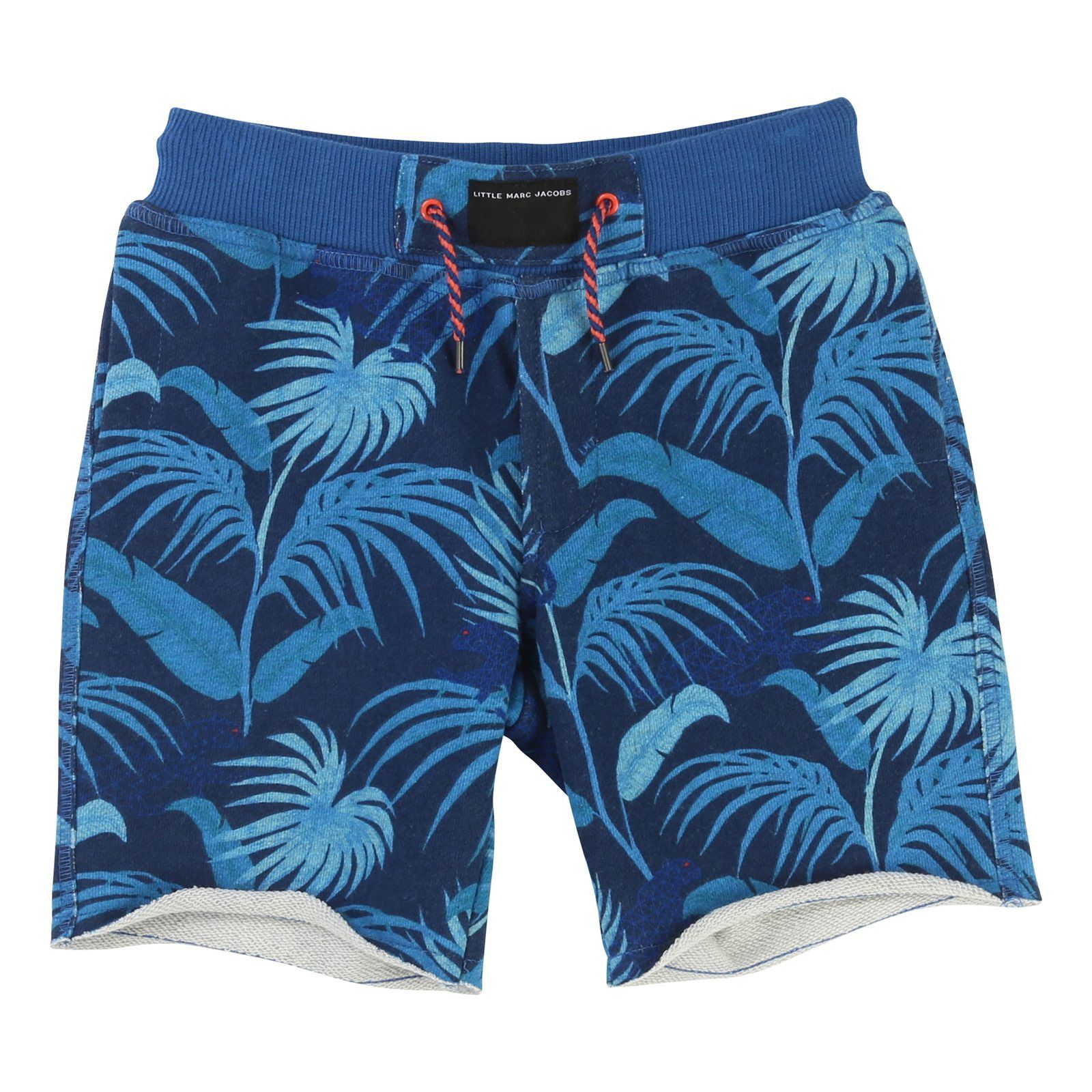 Boys Blue Printed Strape Cotton Jersey Shorts - CÉMAROSE | Children's Fashion Store