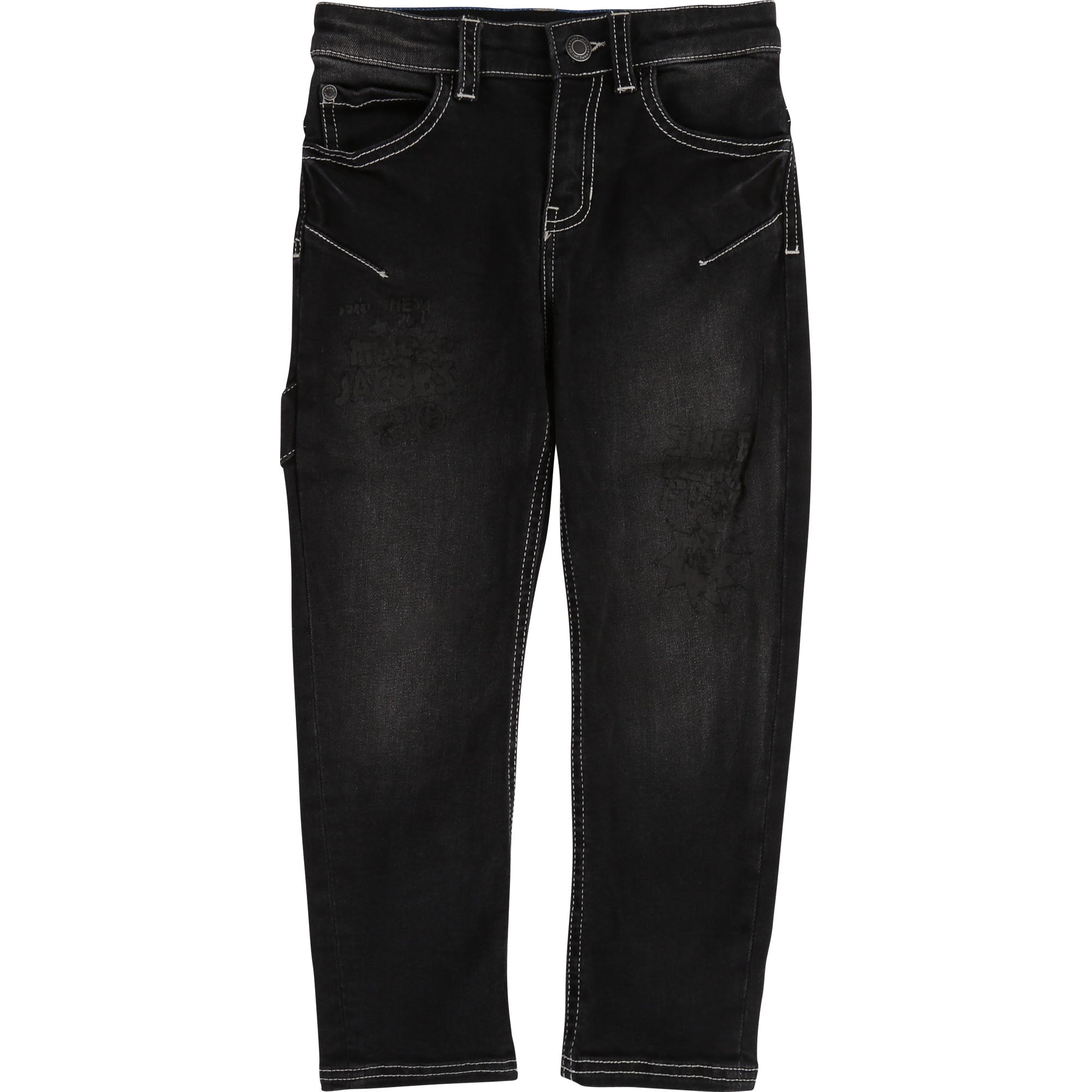 Boys Dark Grey Denim Trousers