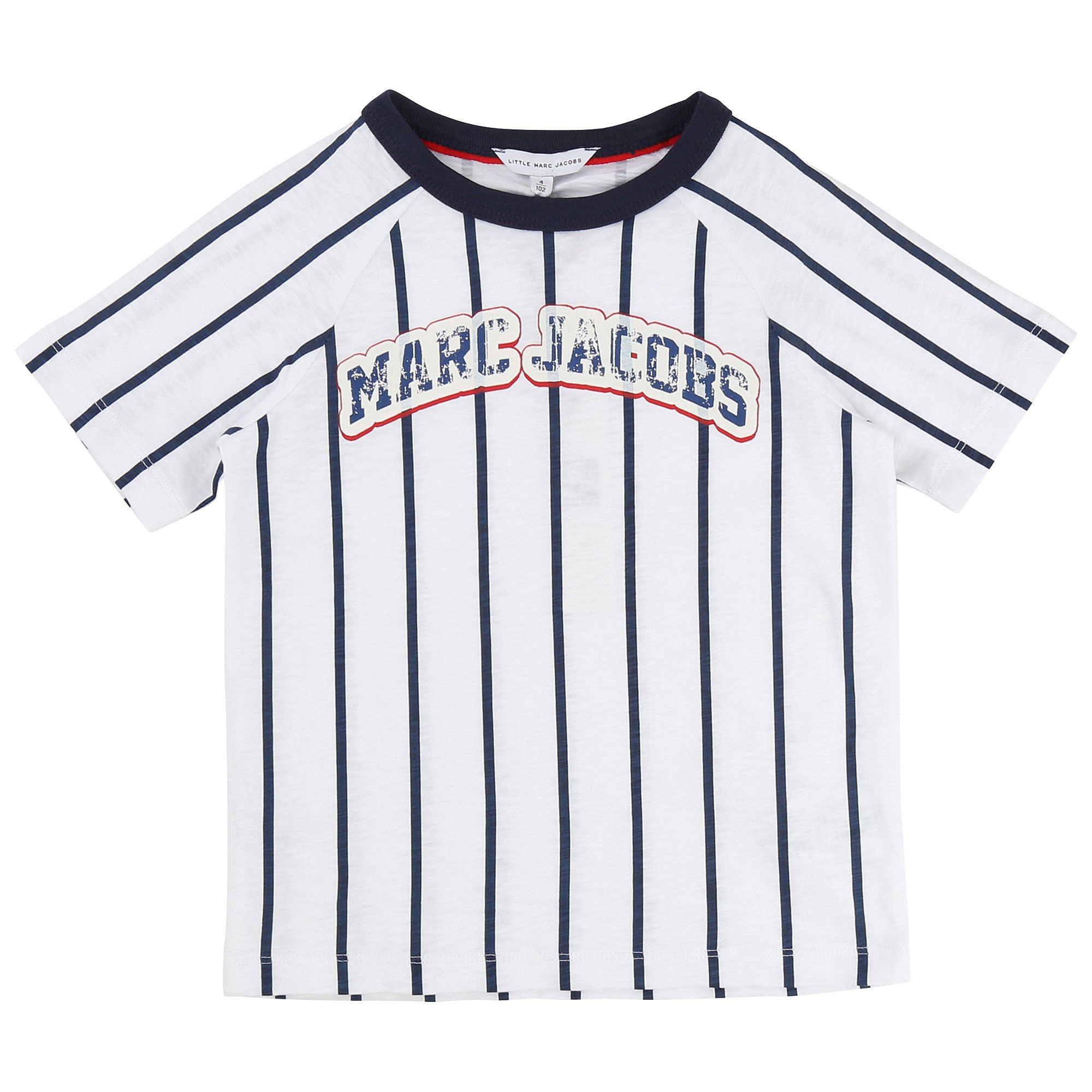 Boys Blue & White Stripy T-Shirt - CÉMAROSE | Children's Fashion Store - 1