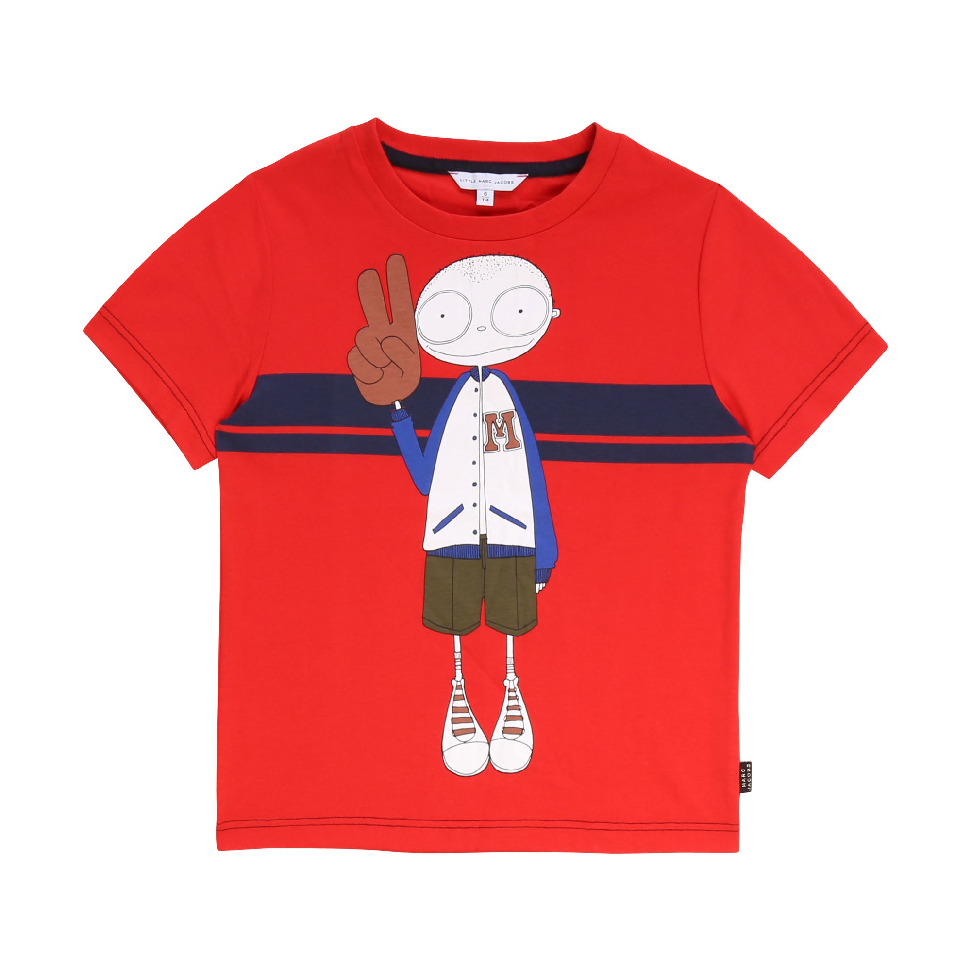 Boys Red Printing Cotton T-shirt