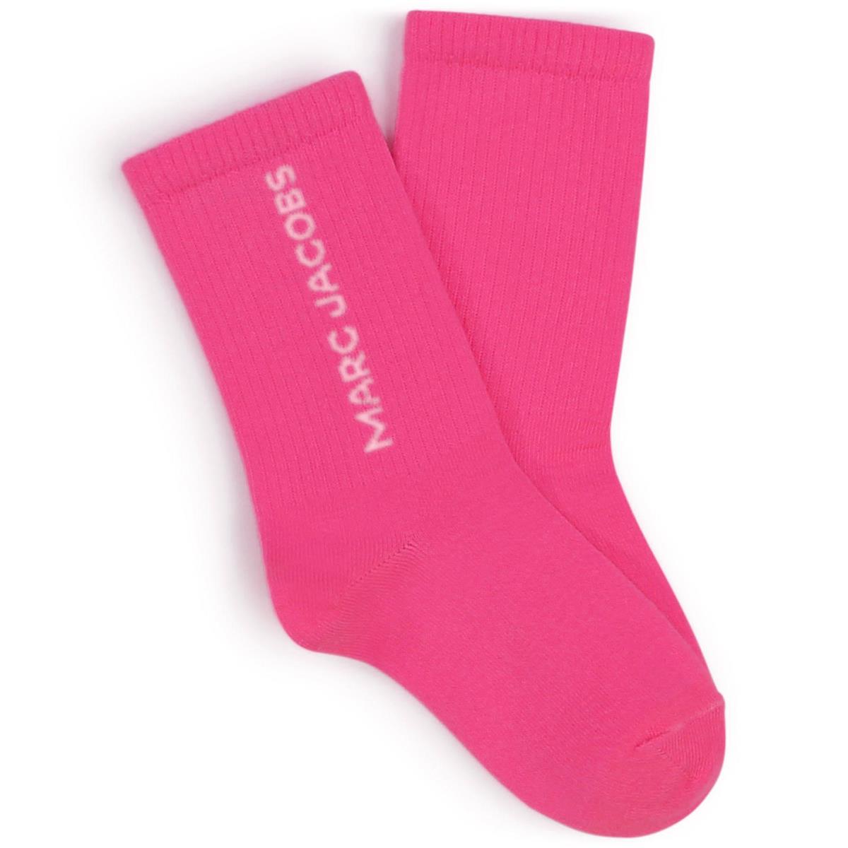 Girls Pink Logo Socks