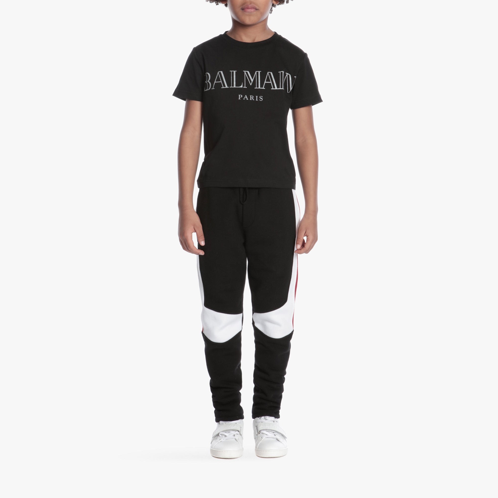 Boys Black Logo Cotton T-shirt