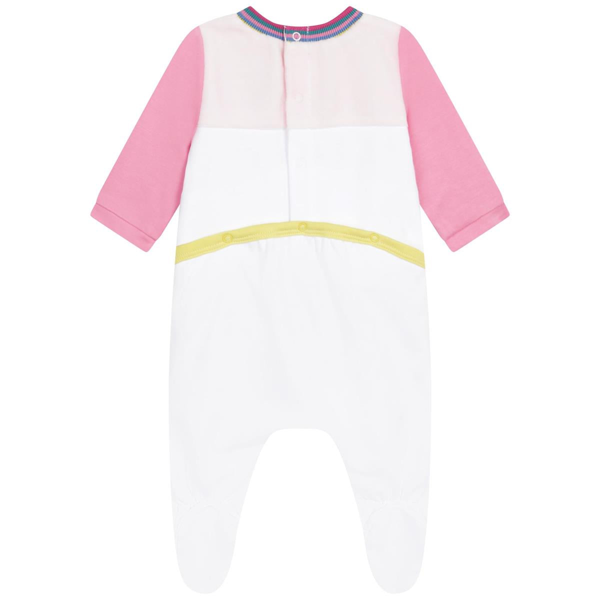 Baby Girls Pink Logo Babysuit