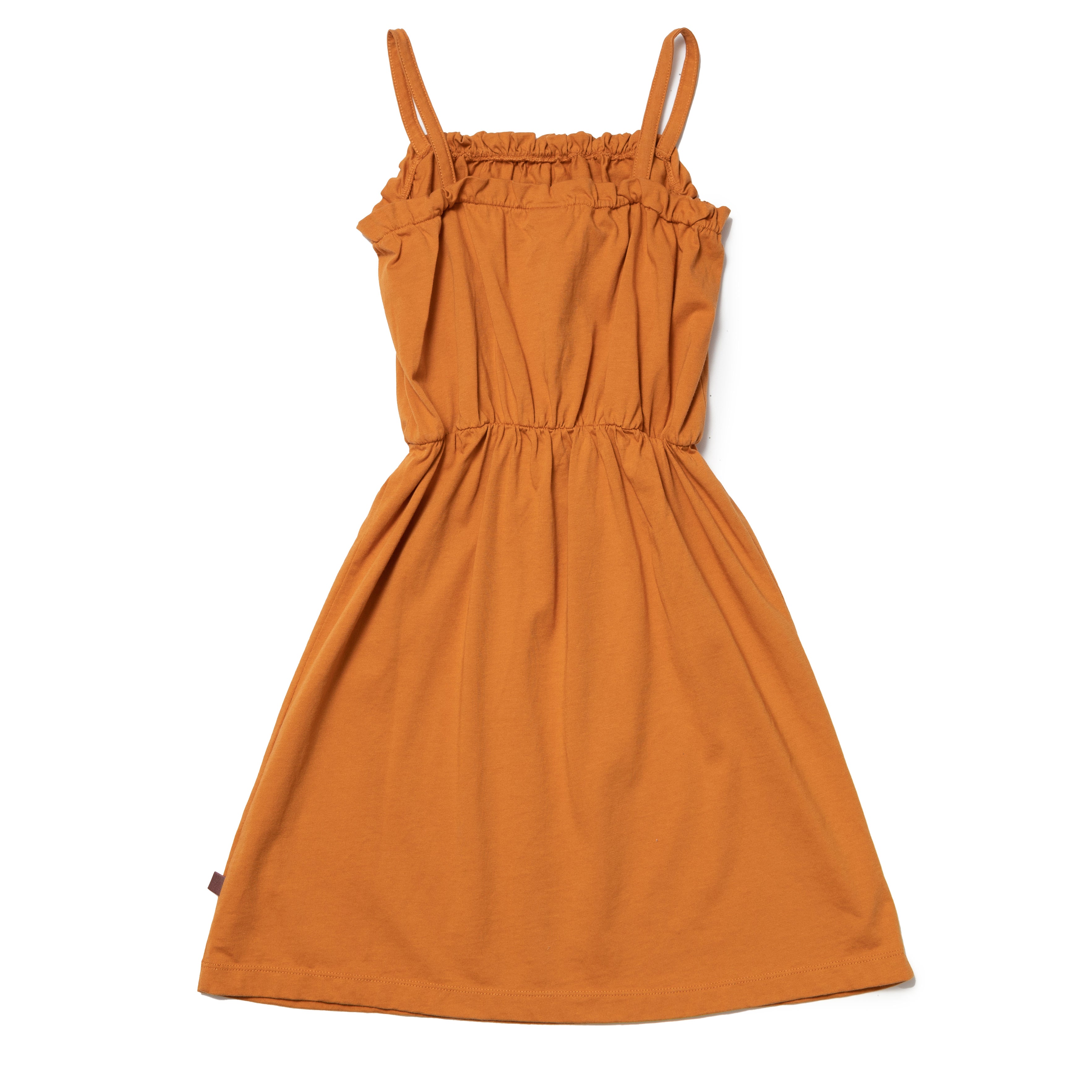 Girls Orange Logo Cotton Dress