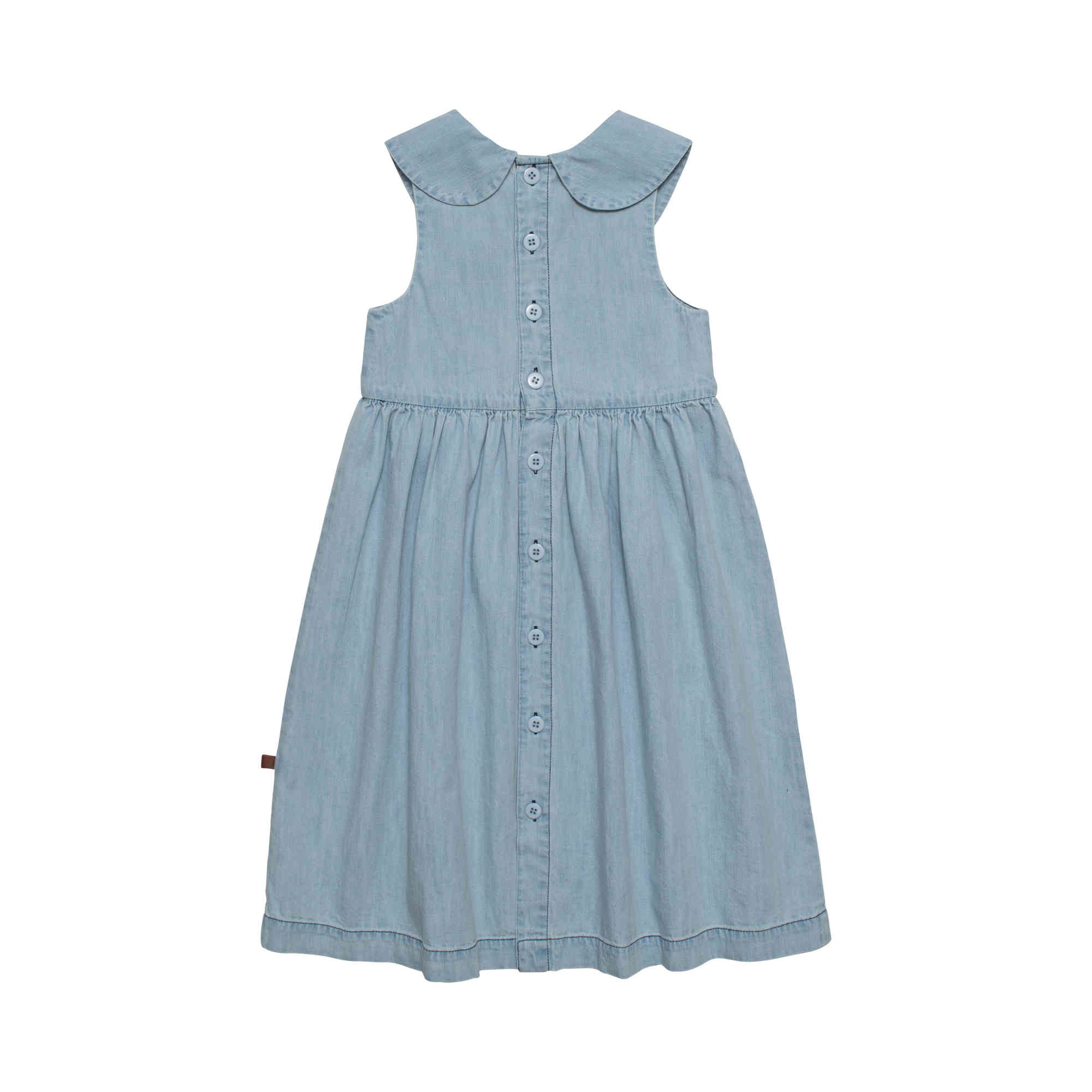 Girls Blue Denim Cotton Dress