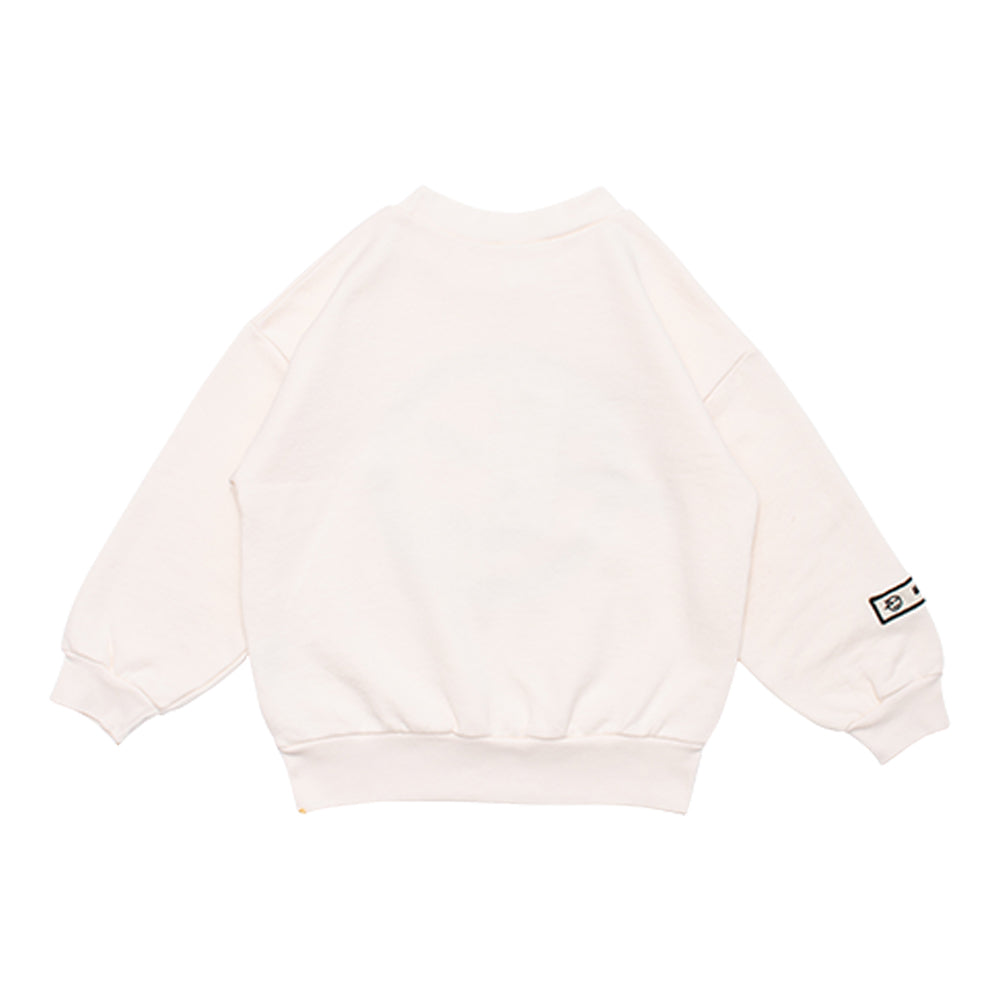 Boys & Girls White Logo Cotton Sweatshirt