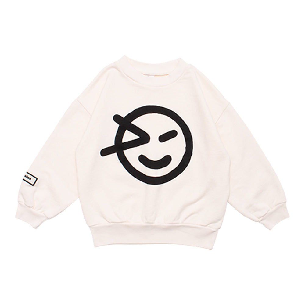 Boys & Girls White Logo Cotton Sweatshirt
