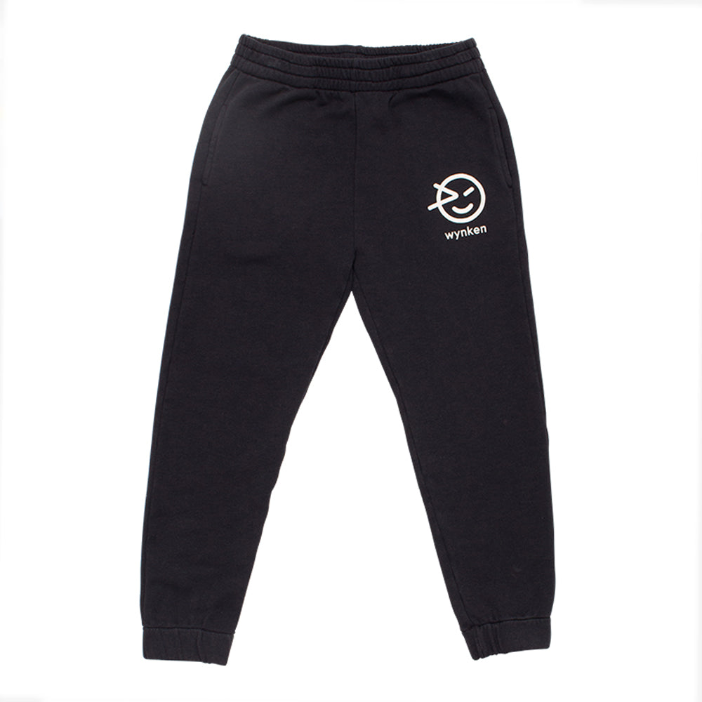 Boys & Girls Black Logo Cotton Trousers