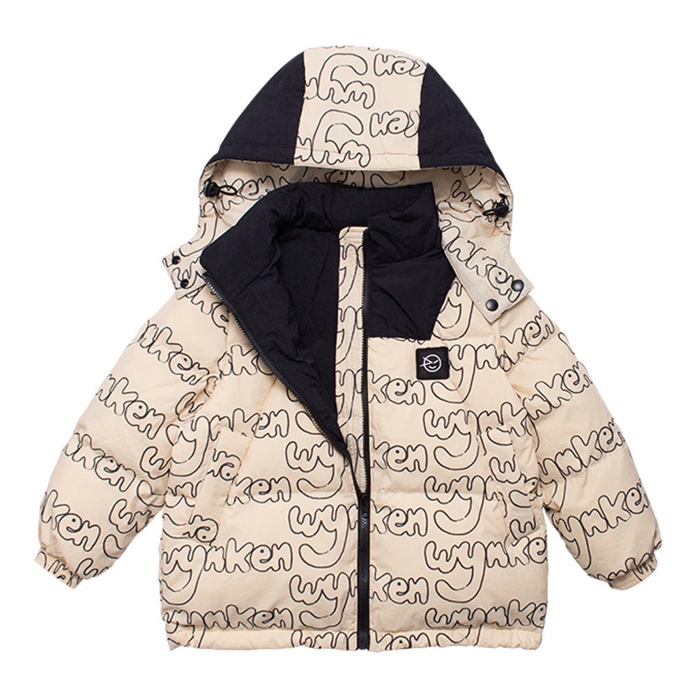 Boys & Girls Ivory Printed Padded Down Jacket